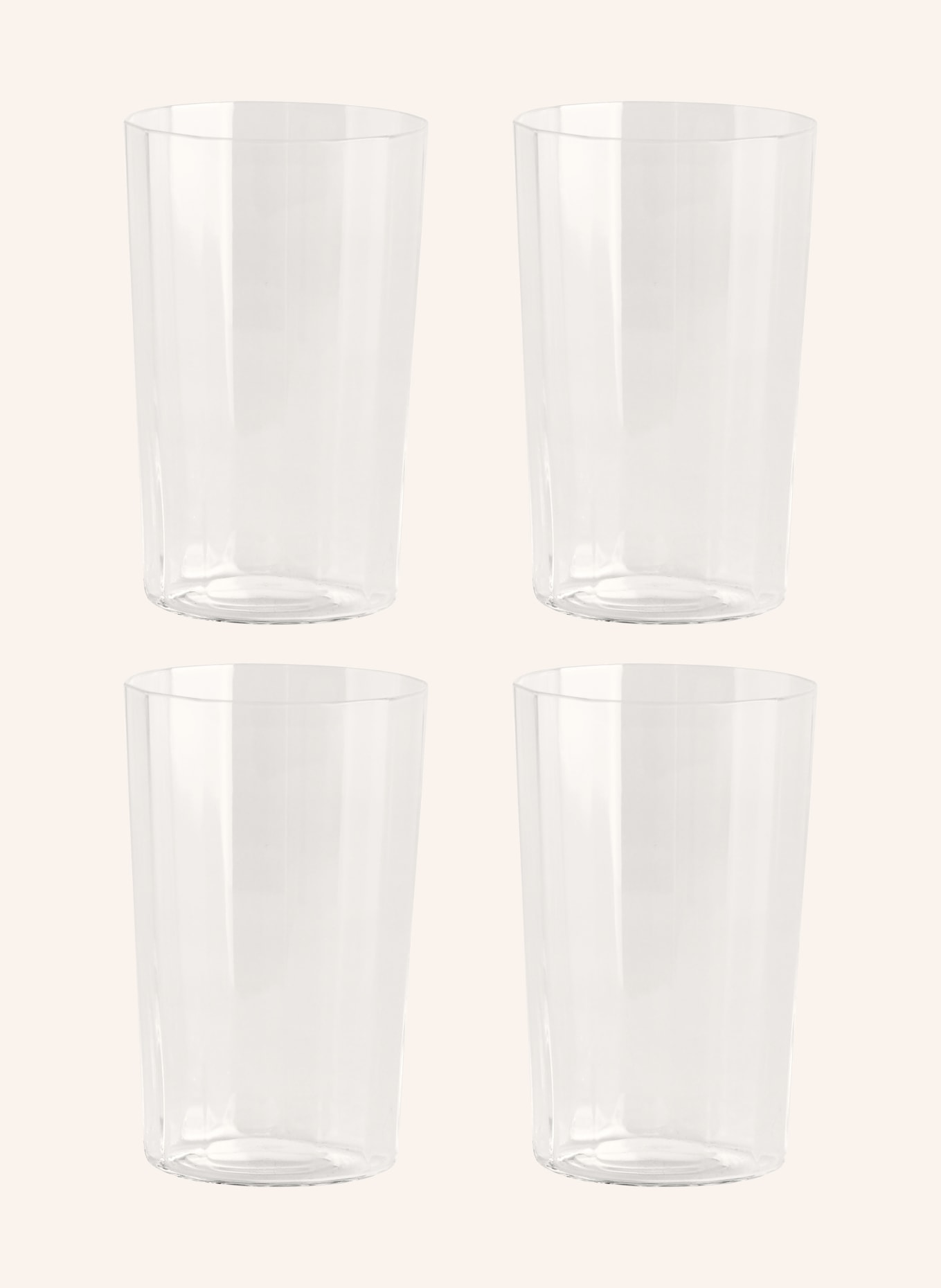 HAY Set van 4 drinkglazen ANGLE MEDIUM: WIT