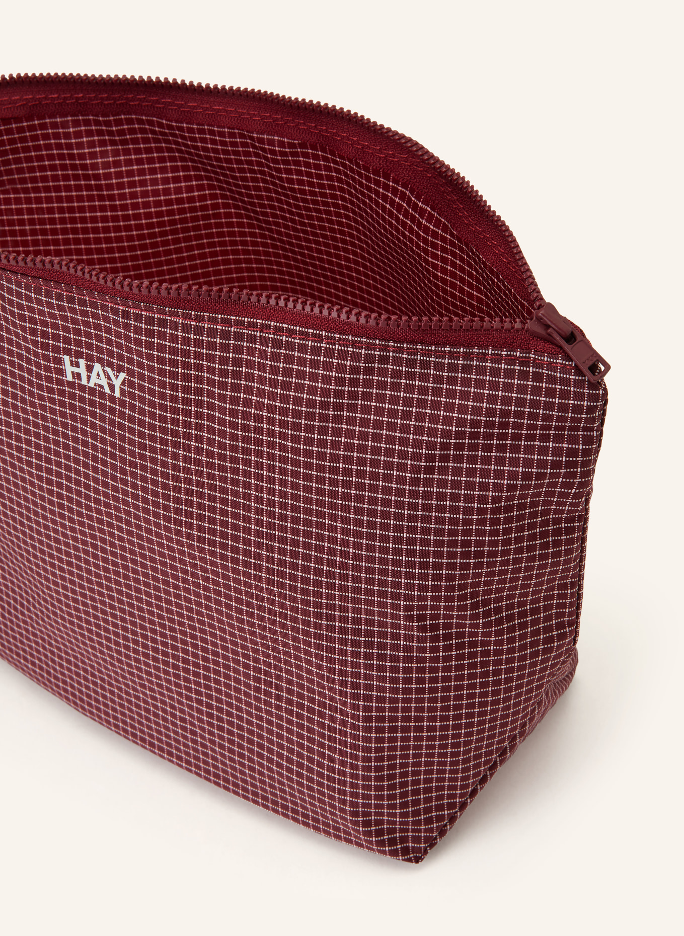 HAY kosmetyczka: CIEMNOCZERWONY / KREMOWY