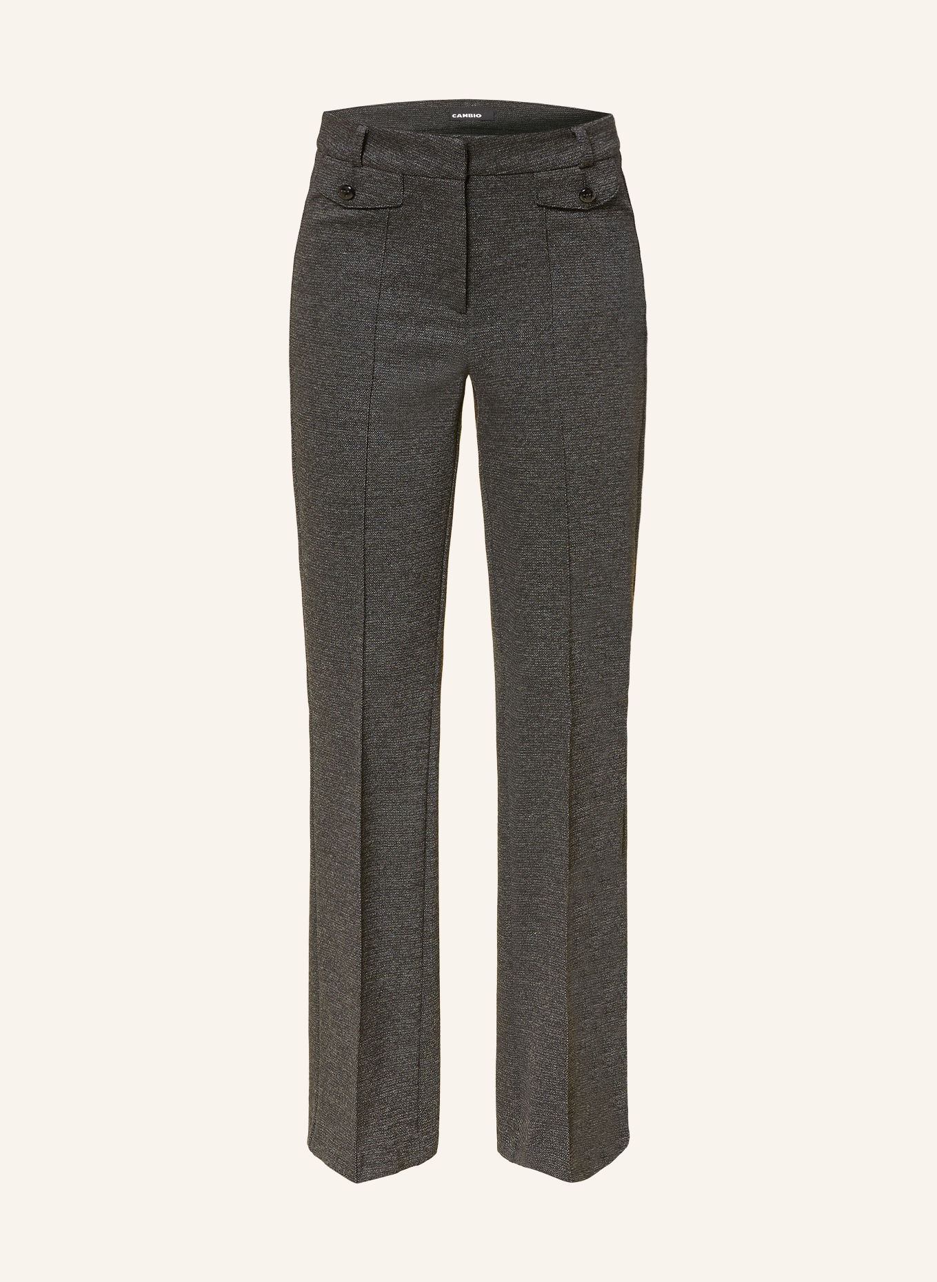 CAMBIO Bootcut-Hose FLEUR: DUNKELGRAU