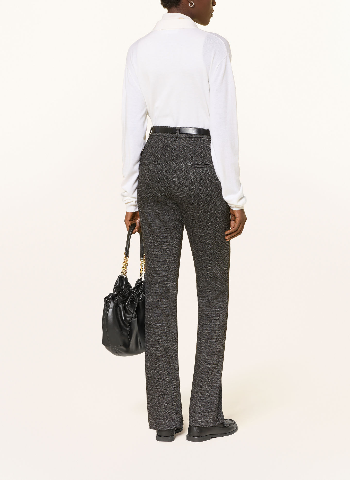 CAMBIO Bootcut-Hose FLEUR: DUNKELGRAU