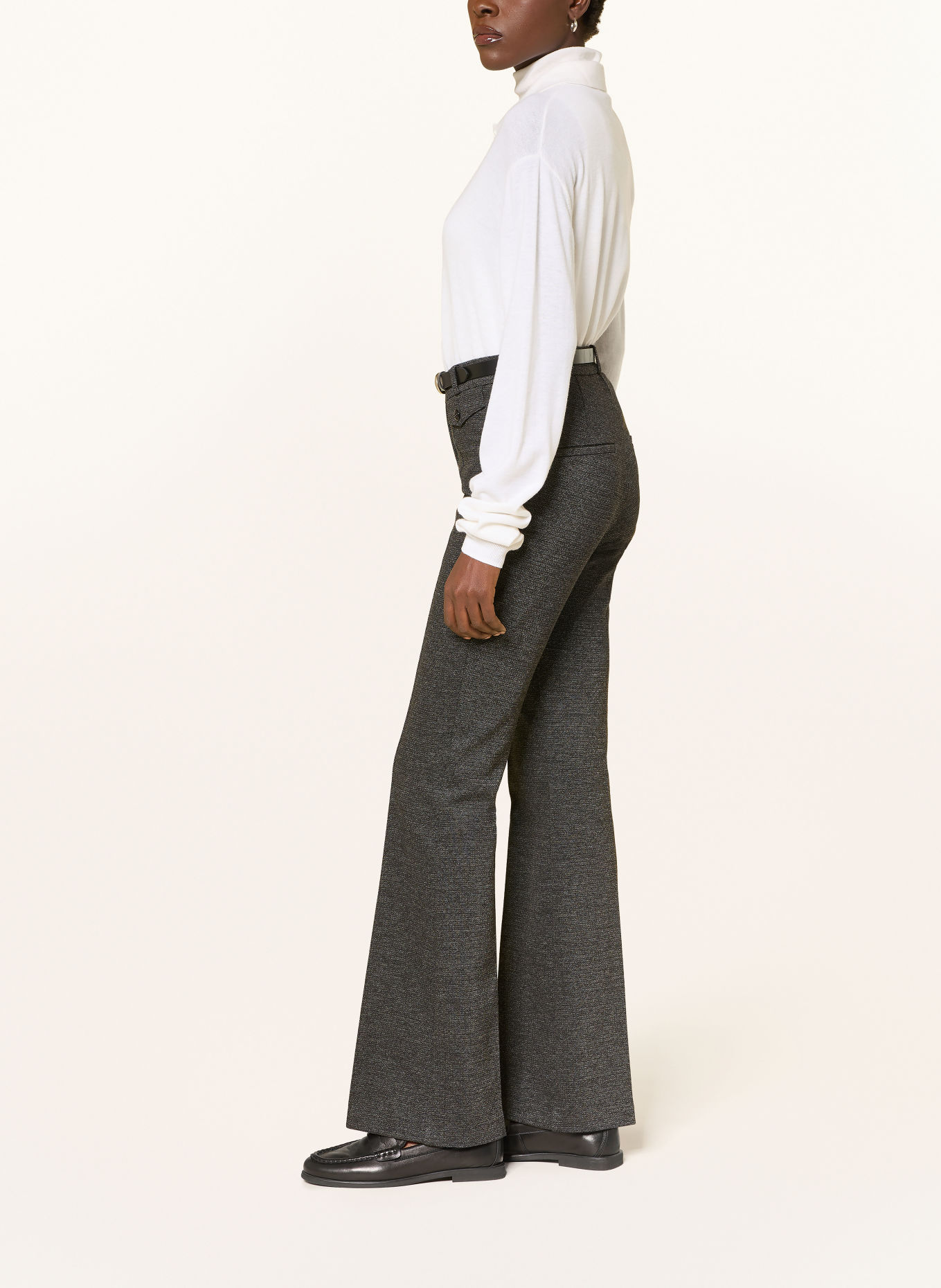 CAMBIO Bootcut-Hose FLEUR: DUNKELGRAU