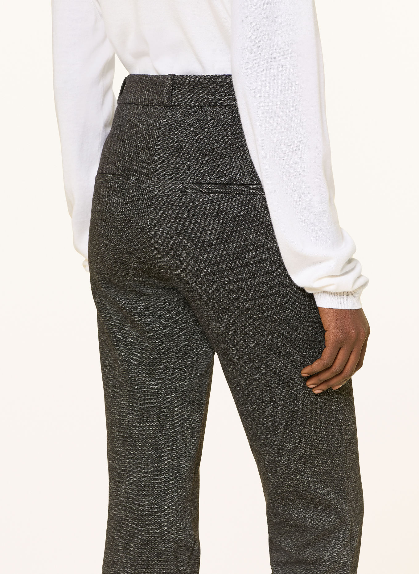 CAMBIO Bootcut-Hose FLEUR: DUNKELGRAU