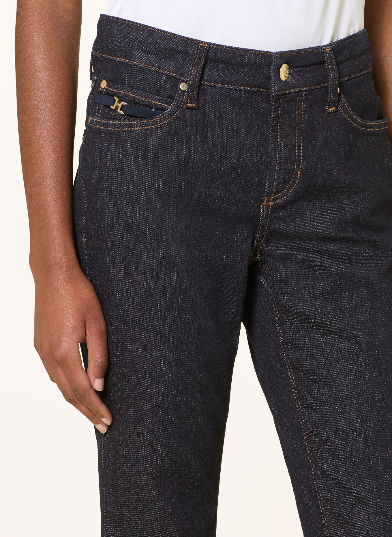 CAMBIO PIPER Cropped Jeans: 5006 modern rinsed