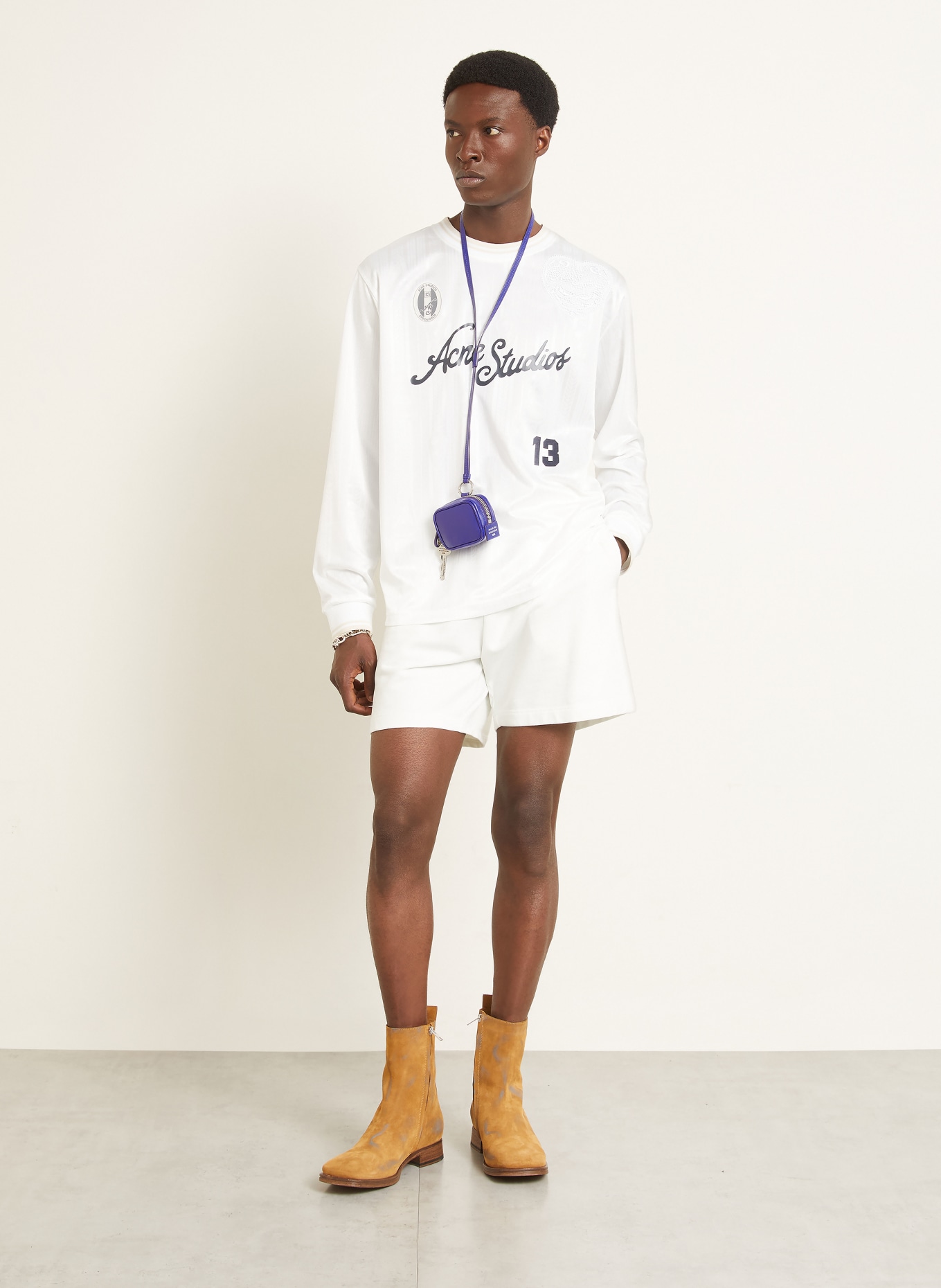 Acne Studios Micro-sac: LILAS / ARGENT