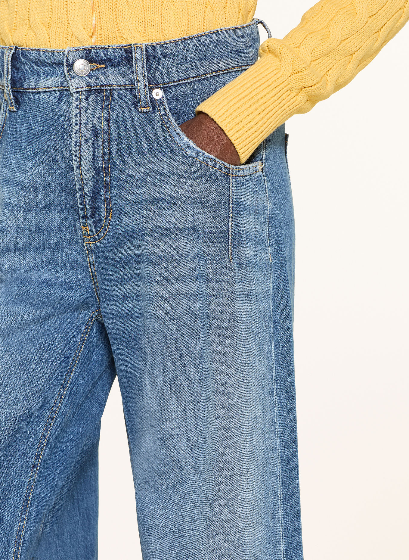 CAMBIO Jeans met wijde pijpen PALAZZO ADVANCE: 5245 mid tide fluent