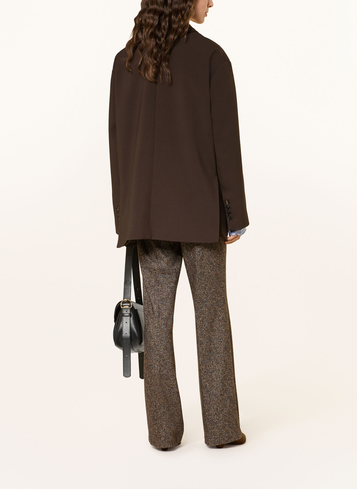 CAMBIO Marlene-broek: MARRON FONCÉ / ZWART