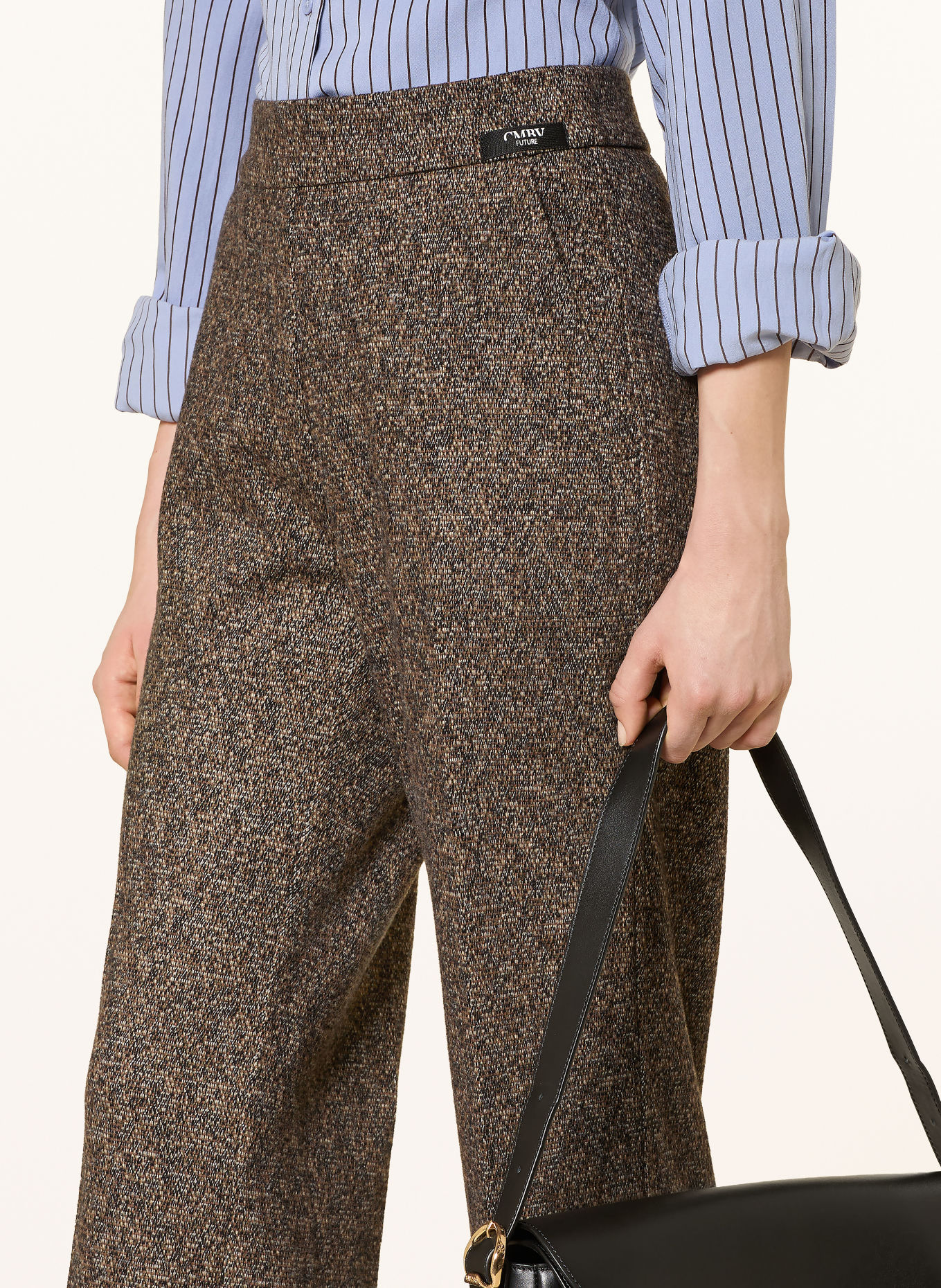 CAMBIO Marlene-broek: MARRON FONCÉ / ZWART
