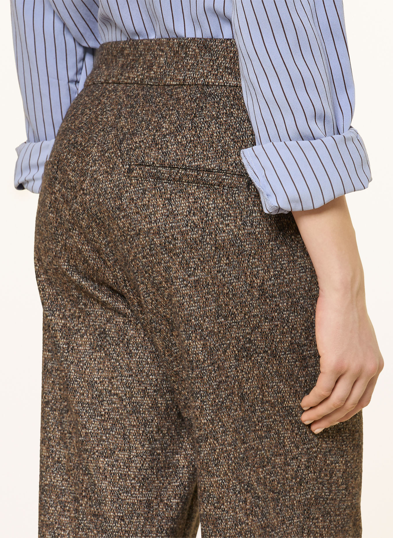 CAMBIO Marlene-broek: MARRON FONCÉ / ZWART