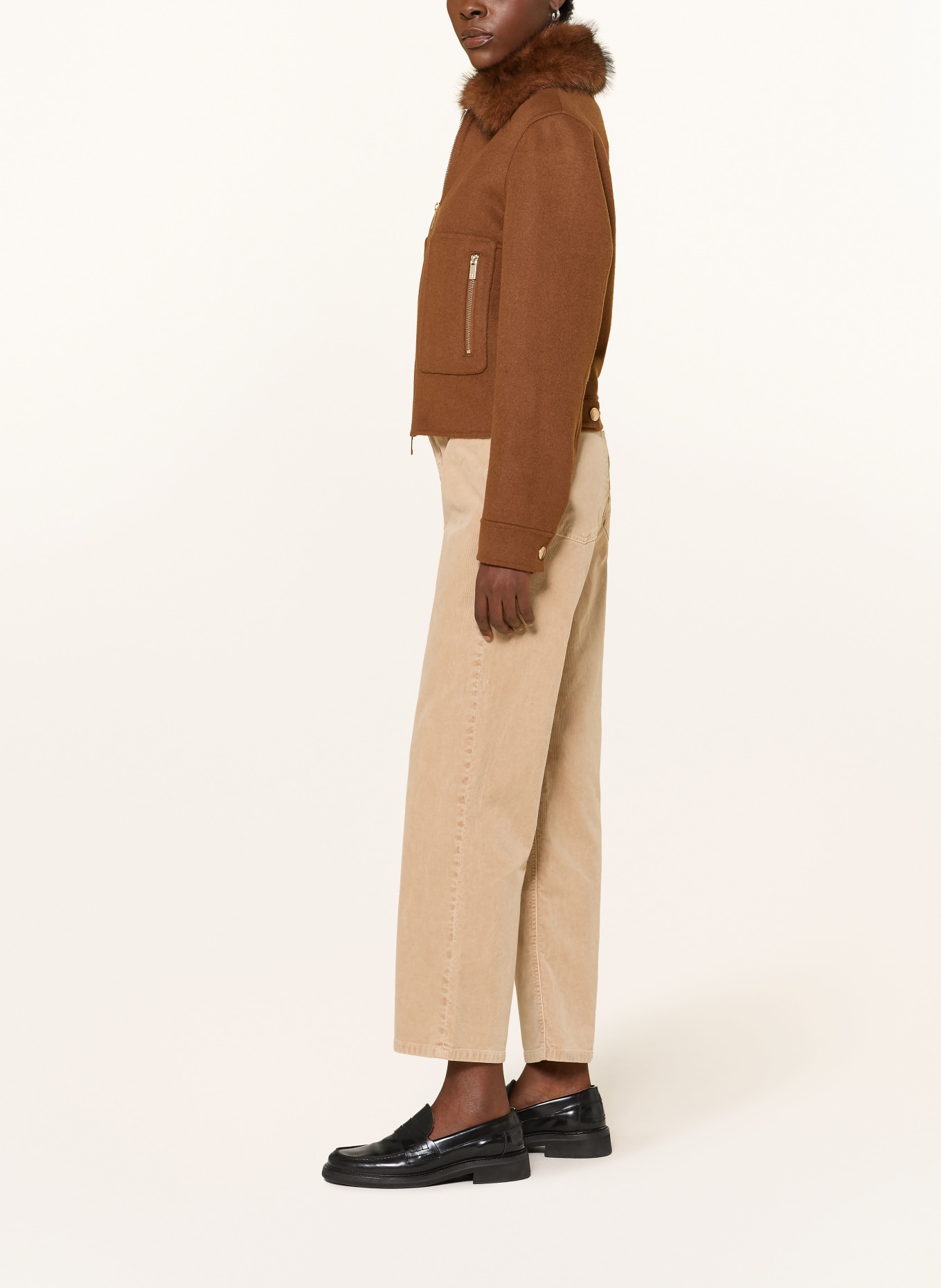 CAMBIO Corduroybroek GINI: BEIGE