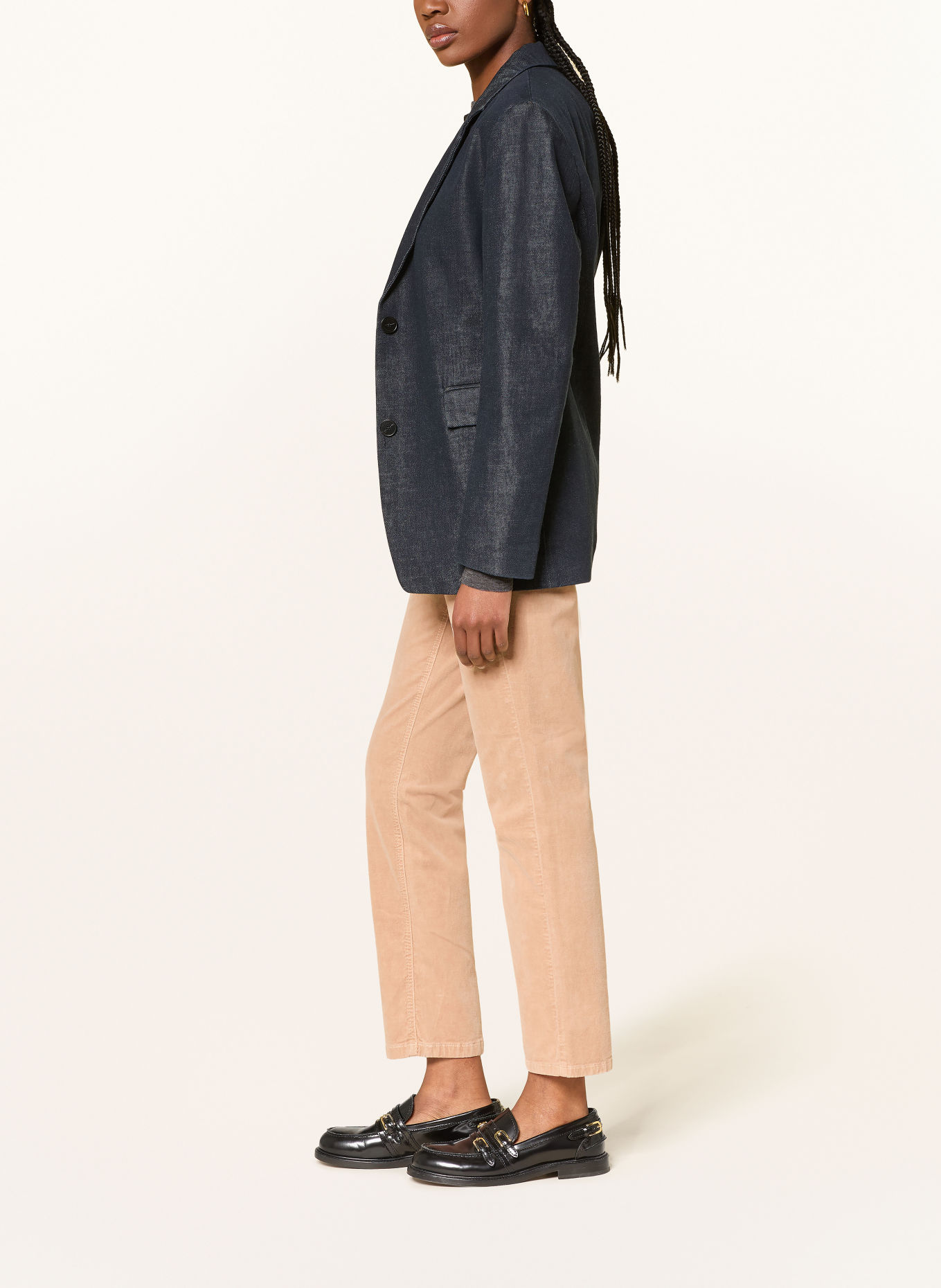 CAMBIO 7/8-broek PIPER van fluweel: LICHTBRUIN