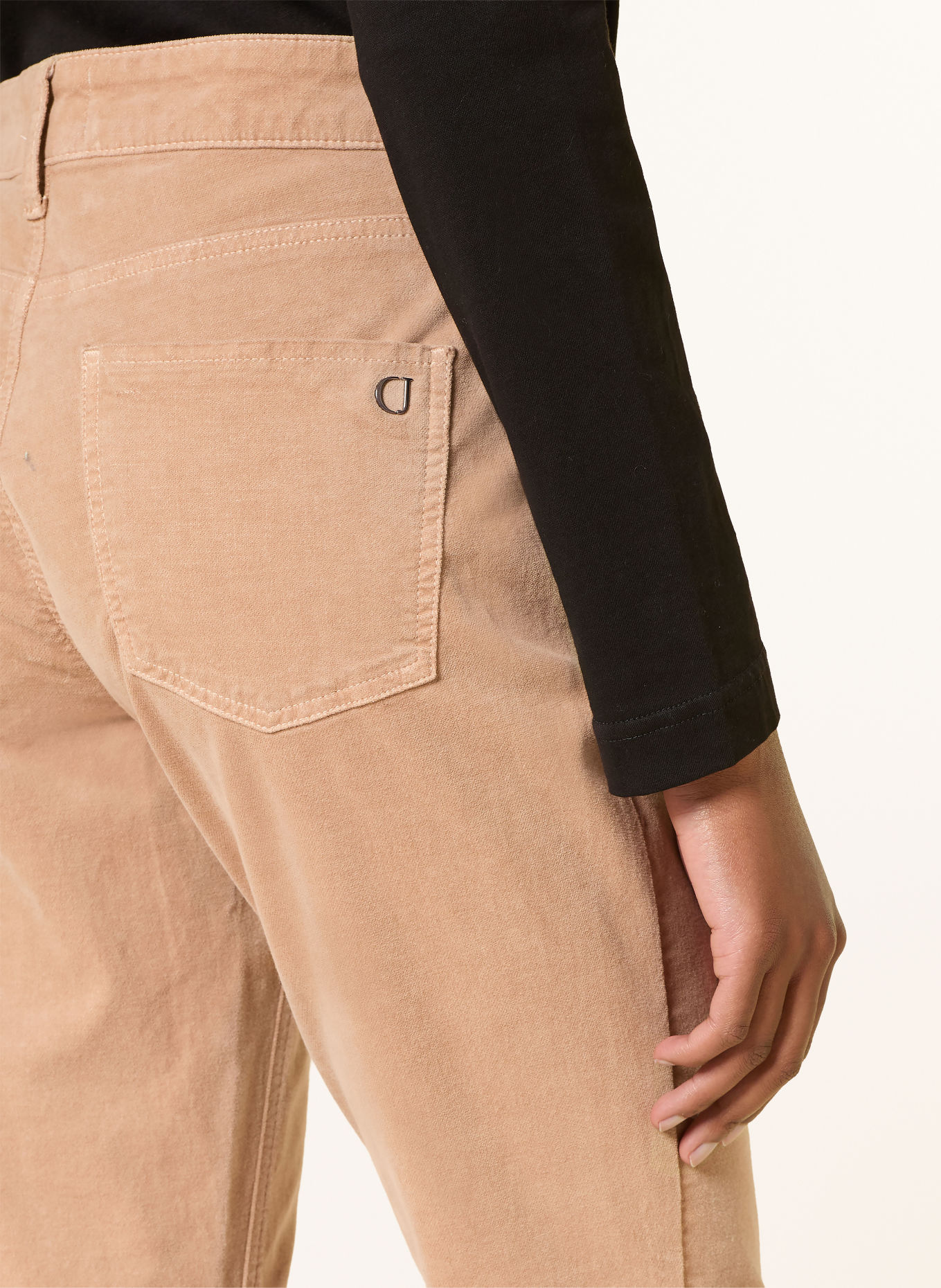CAMBIO 7/8-broek PIPER van fluweel: LICHTBRUIN