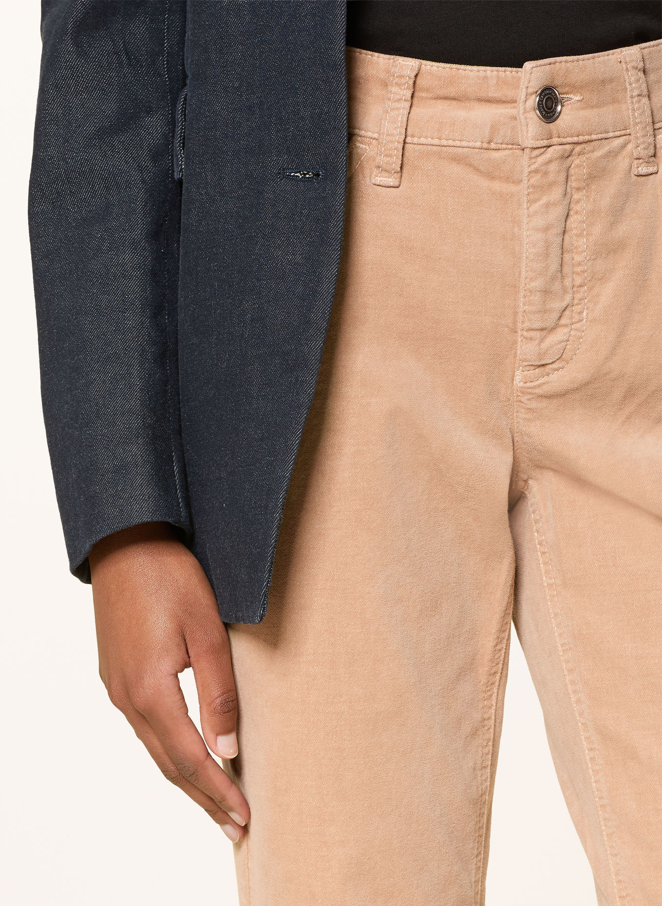 CAMBIO 7/8-broek PIPER van fluweel: LICHTBRUIN