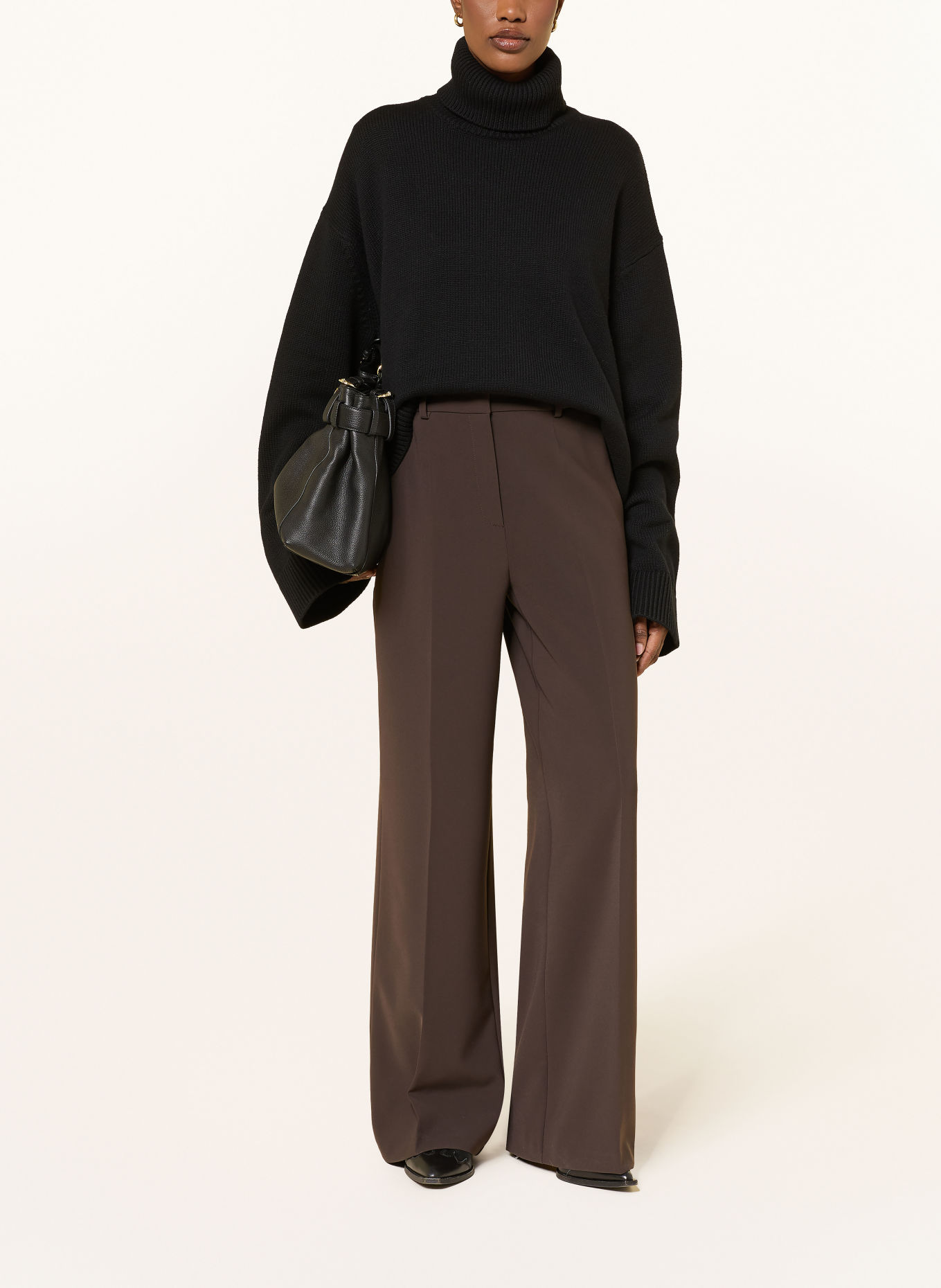 CAMBIO ALEXIS Marble Pants: DARK BROWN