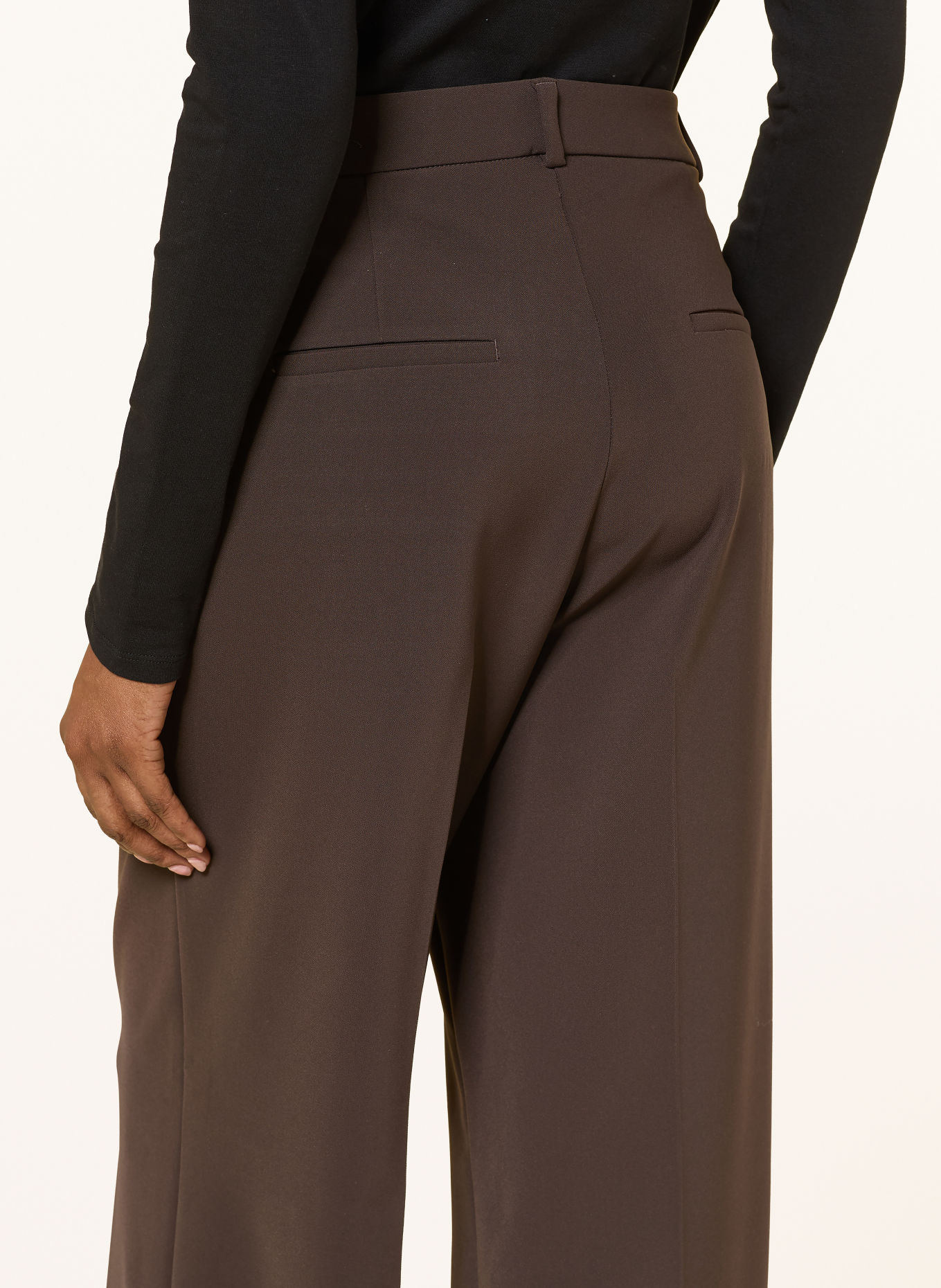 CAMBIO ALEXIS Marble Pants: DARK BROWN