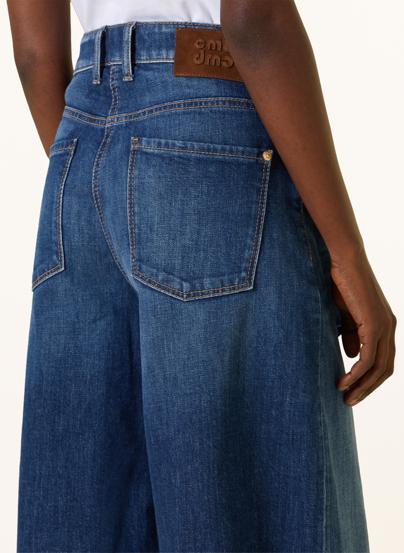 CAMBIO PALAZZO Denim Bermuda Shorts: 5287 salty dark fade