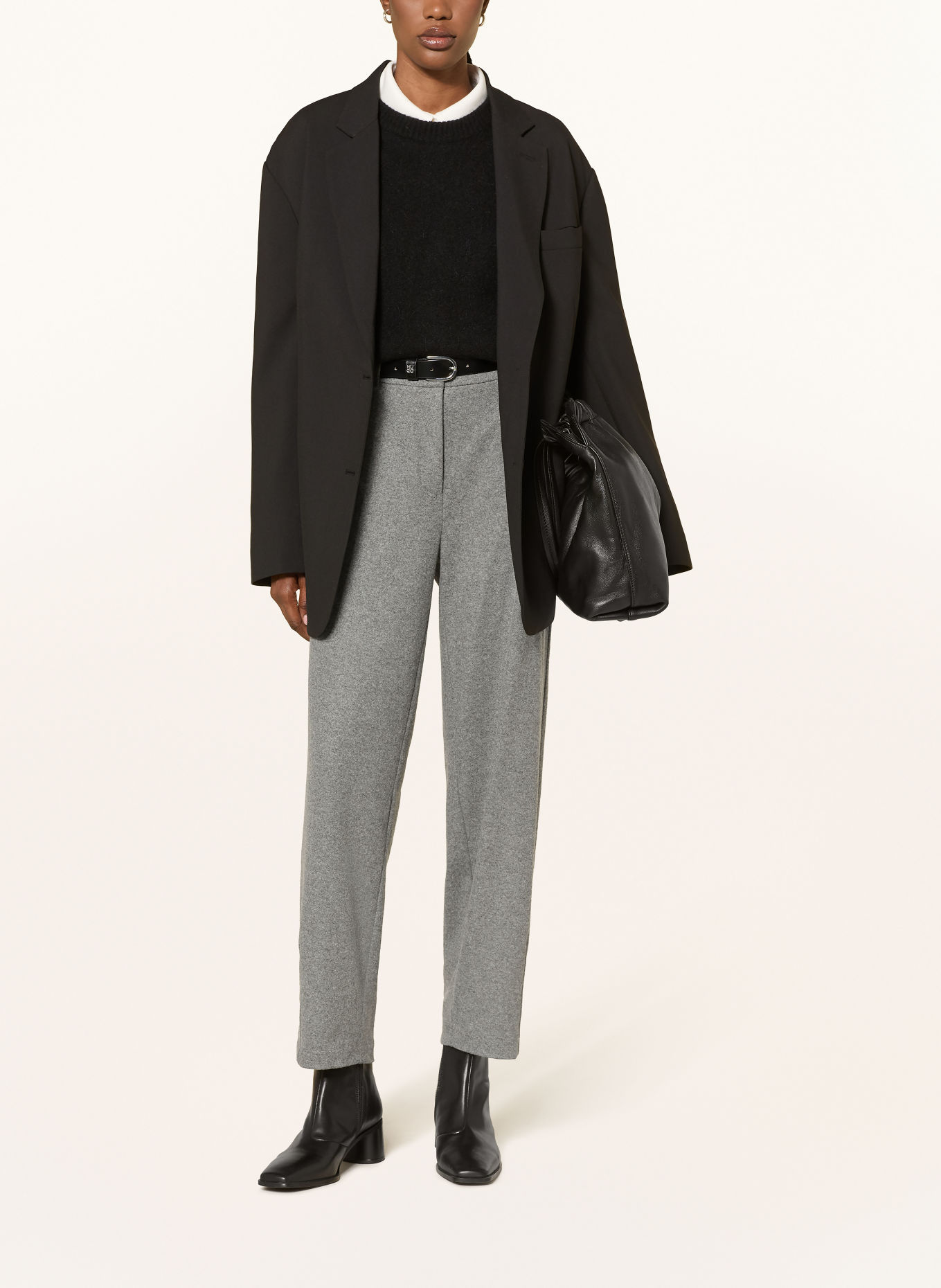 CAMBIO ELINA Flannel Pants: GRAY