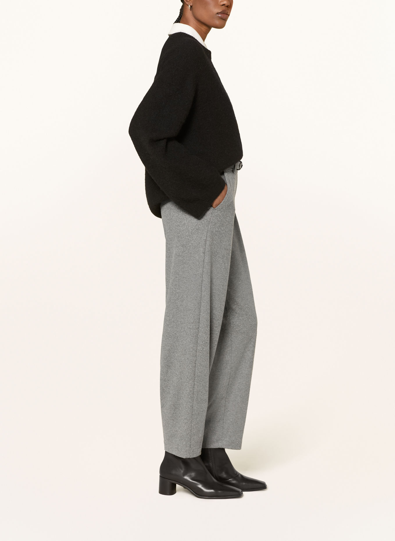 CAMBIO ELINA Flannel Pants: GRAY