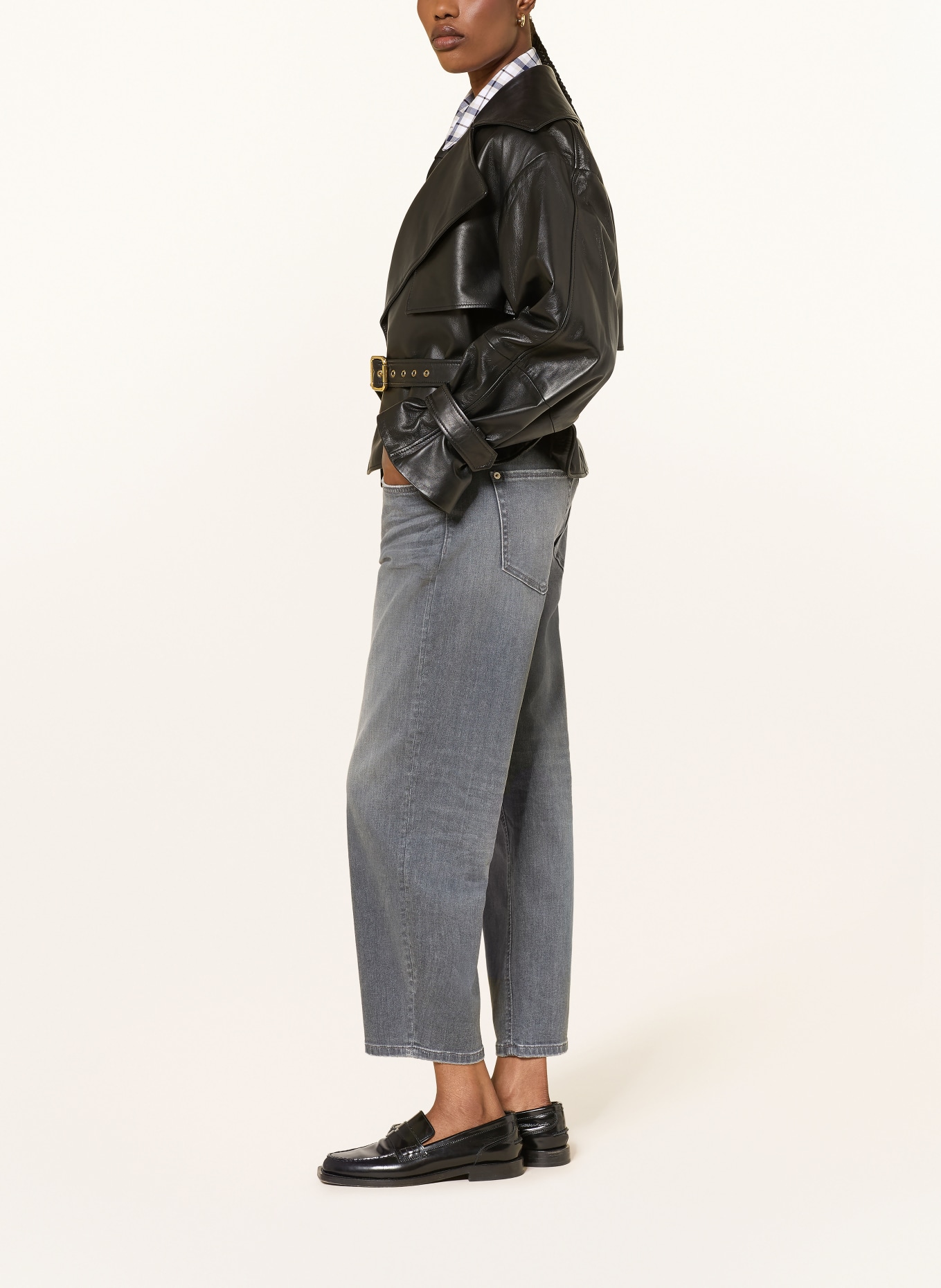 CAMBIO Barrel Jeans ELLI: 5315 grey cozy used