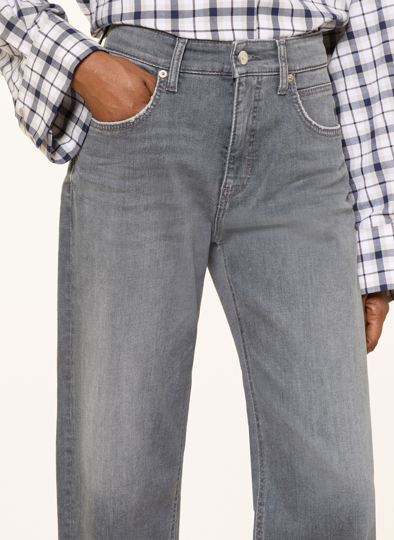 CAMBIO Barrel Jeans ELLI: 5315 grey cozy used
