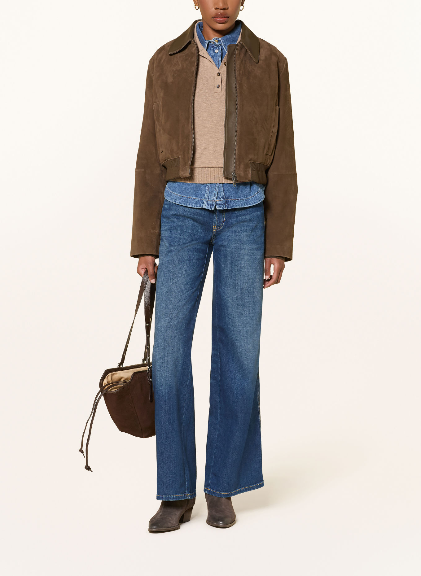 CAMBIO Flared Jeans AIMEE: 5058 lefthand stoned used