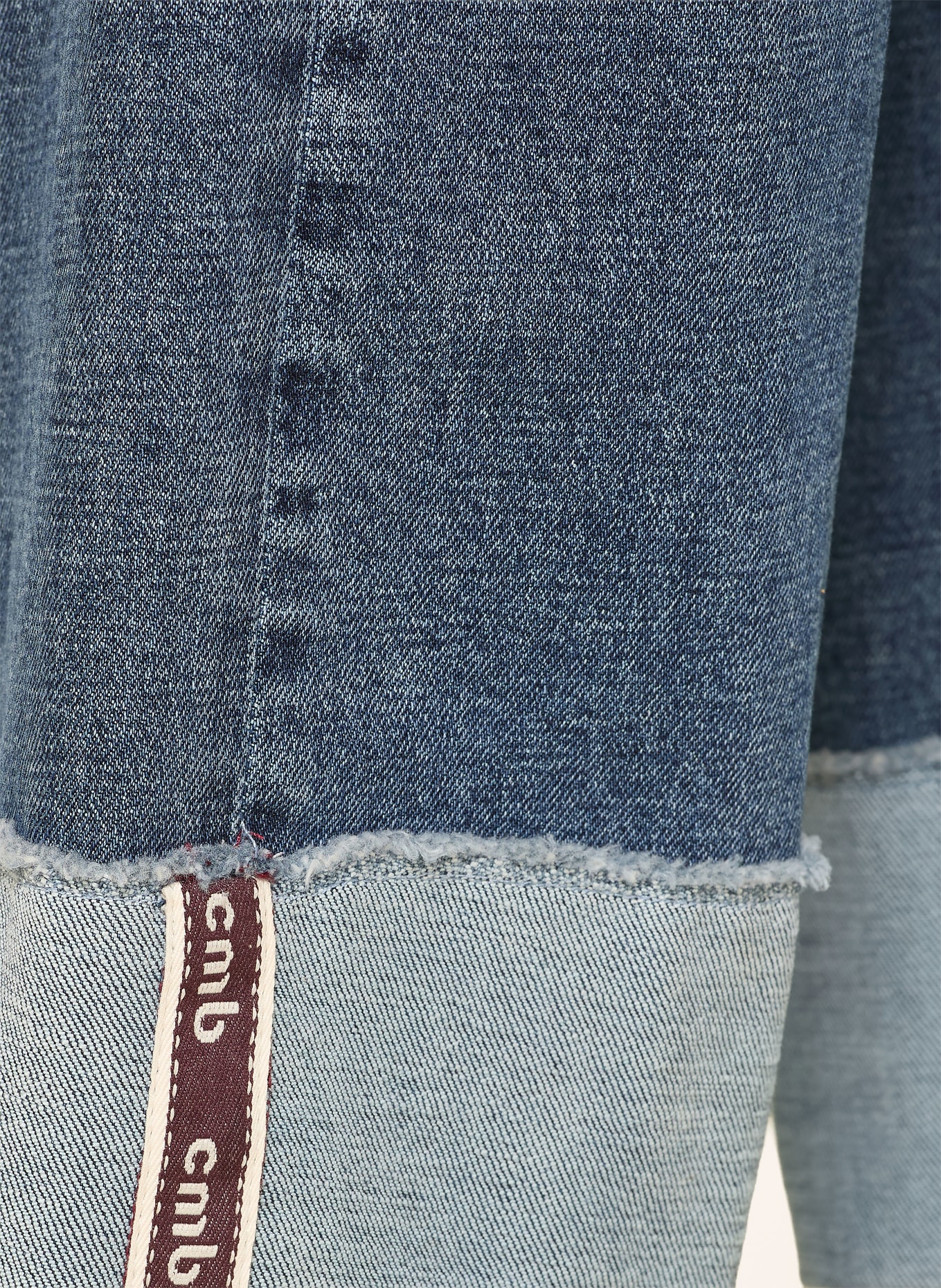 CAMBIO Wide-Leg Jeans ANTONIA: 5068 faded cross fringed