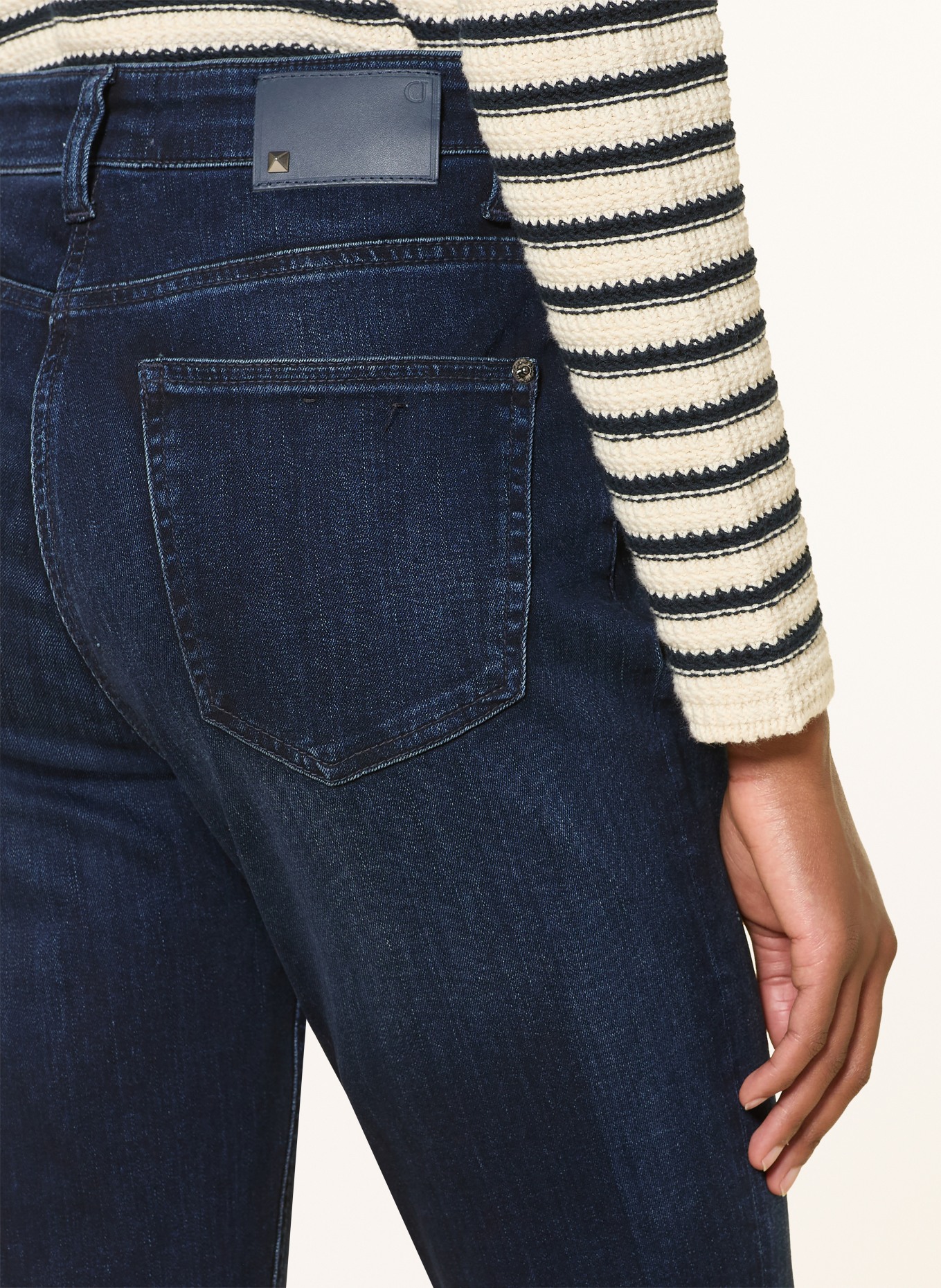 CAMBIO RAJA Skinny Jeans with Studs: 5060 soft cozy blue
