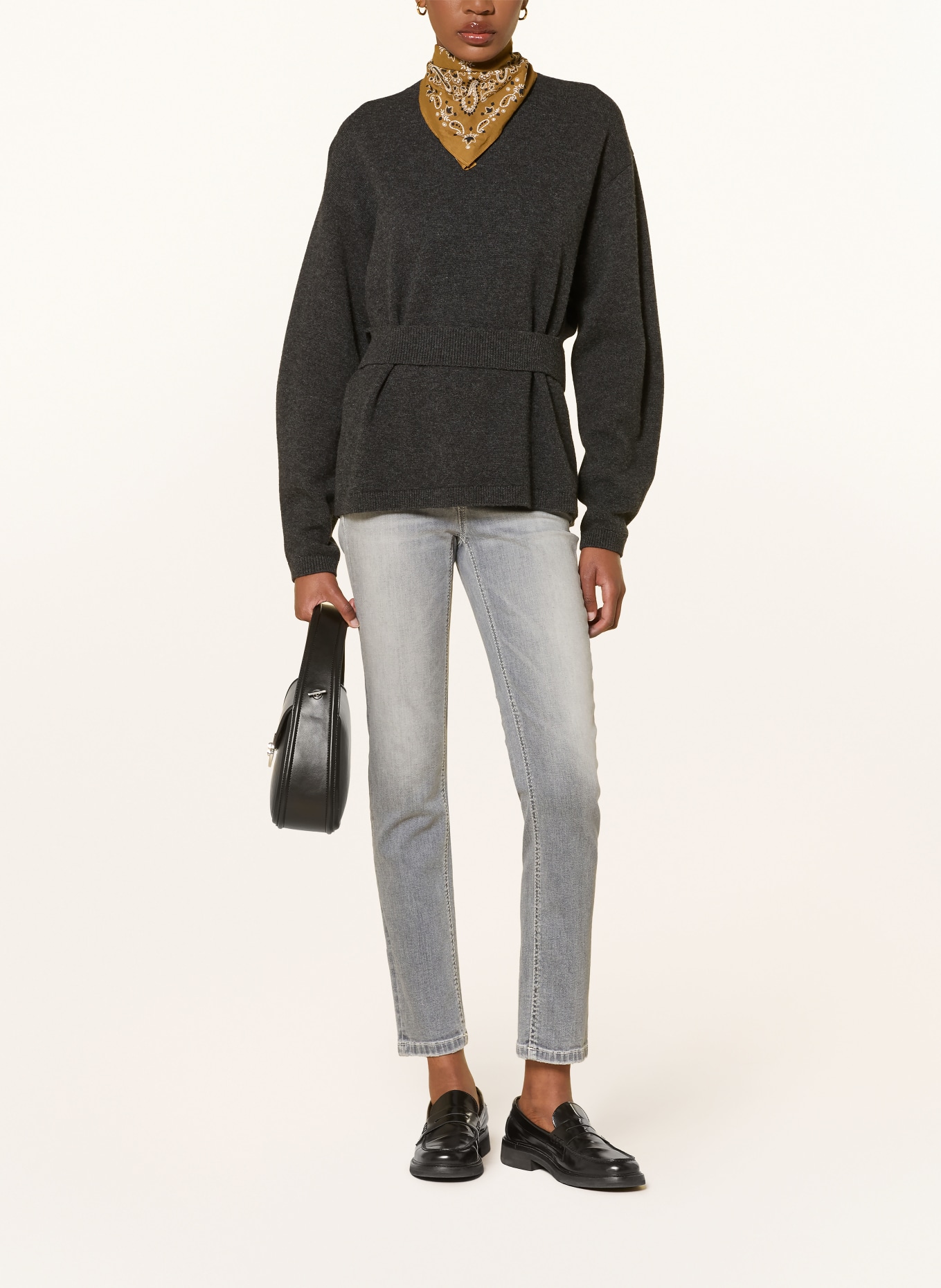 CAMBIO Cropped Jeans PIPER: 5021 grey smoky used