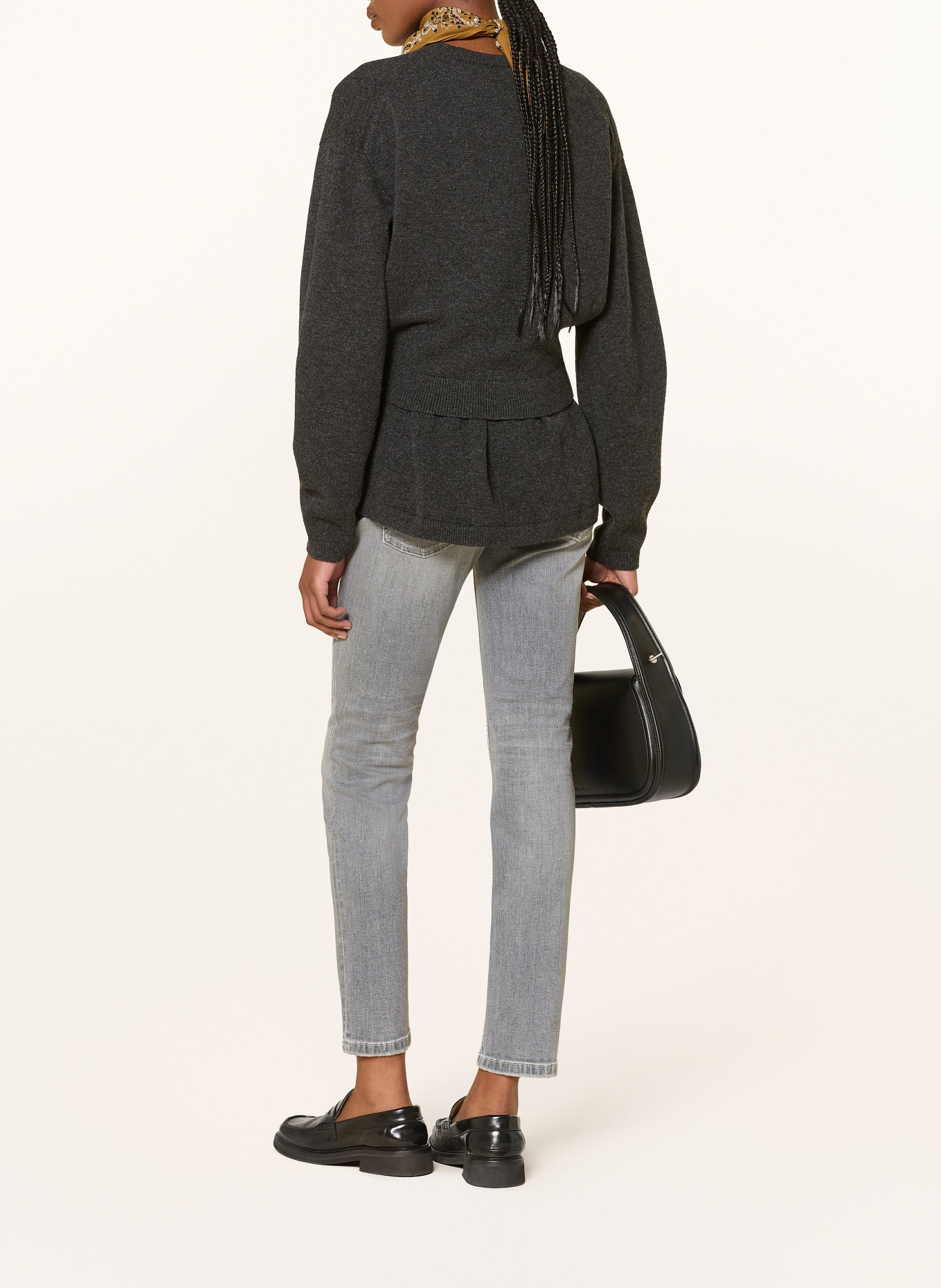 CAMBIO Cropped Jeans PIPER: 5021 grey smoky used
