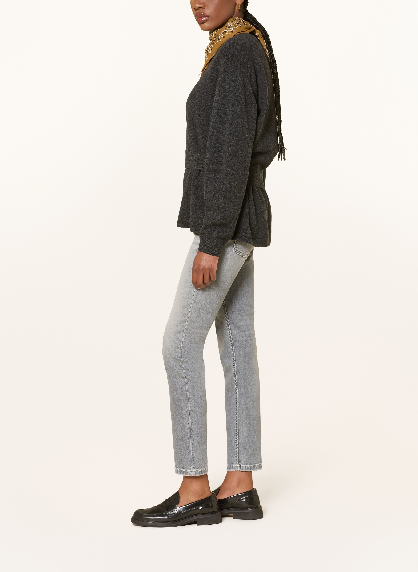 CAMBIO Cropped Jeans PIPER: 5021 grey smoky used