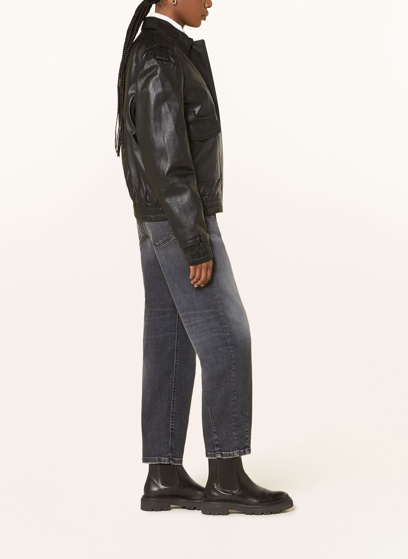 CAMBIO ELIN Barrel Jeans: 5115 natural black used