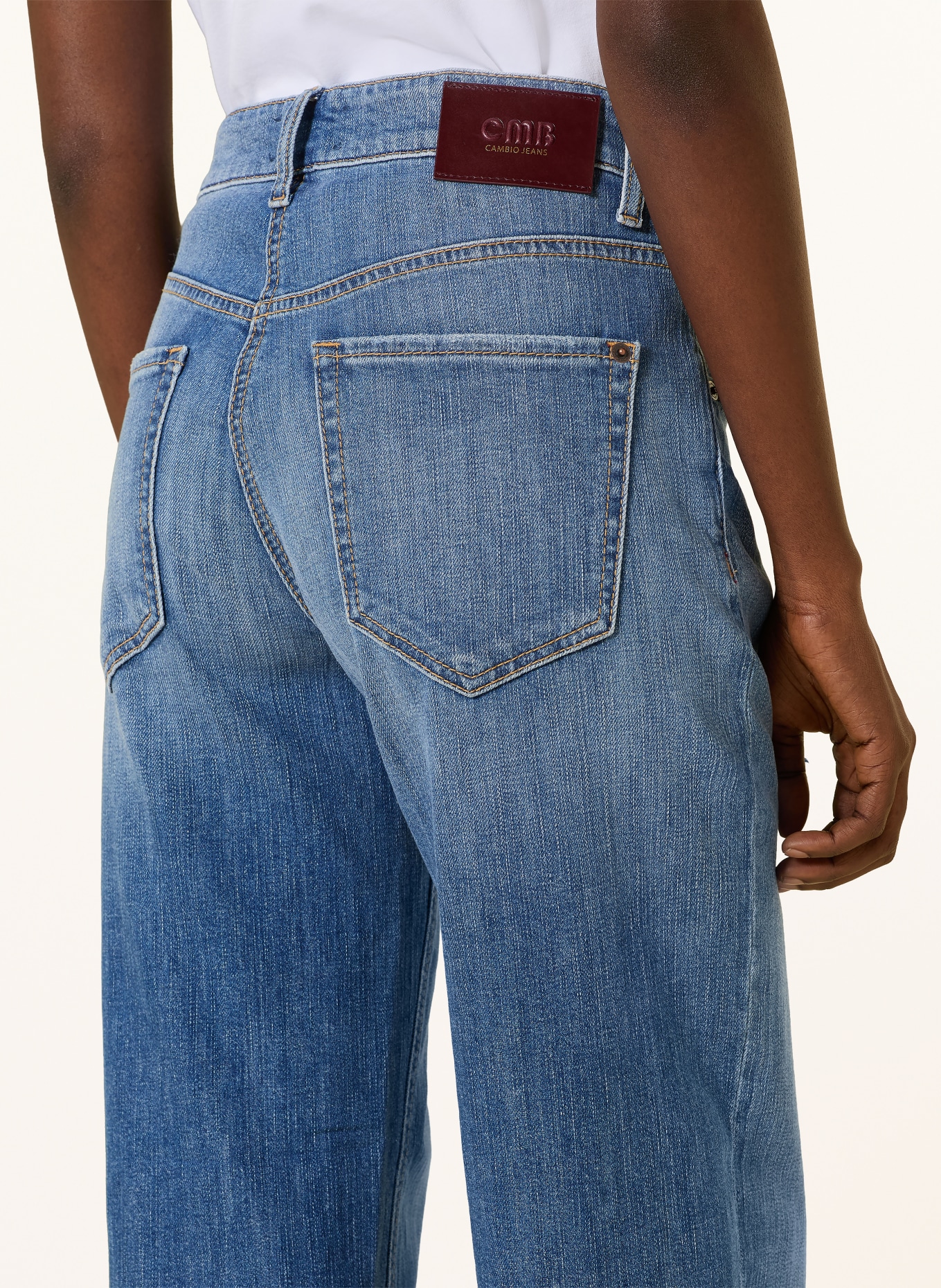CAMBIO ELLI Barrel Jeans: 5257 slub mid used