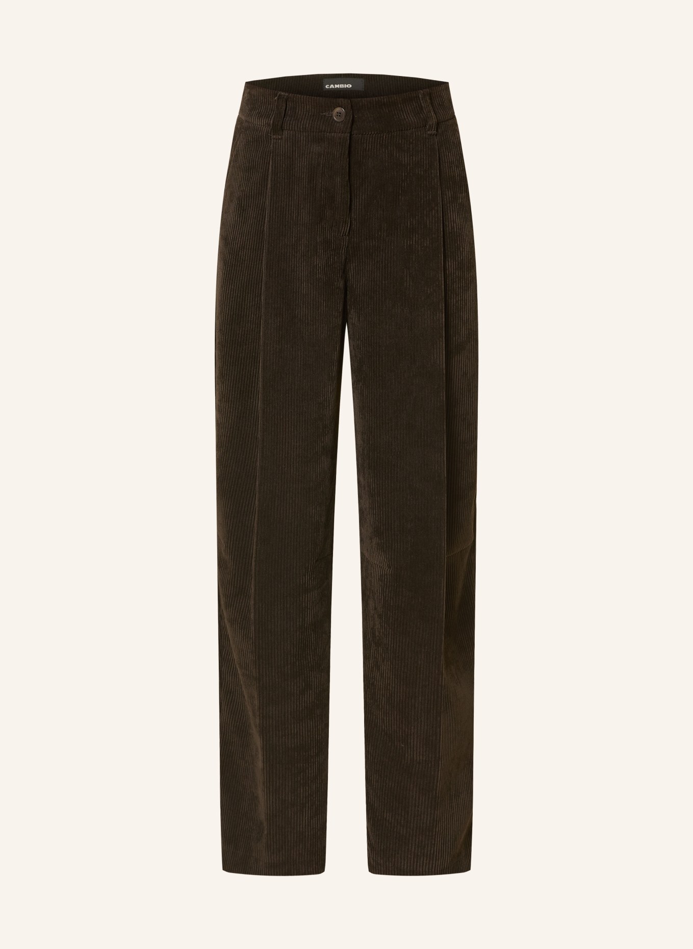 CAMBIO ORTENSIA Cord Pants: DARK BROWN