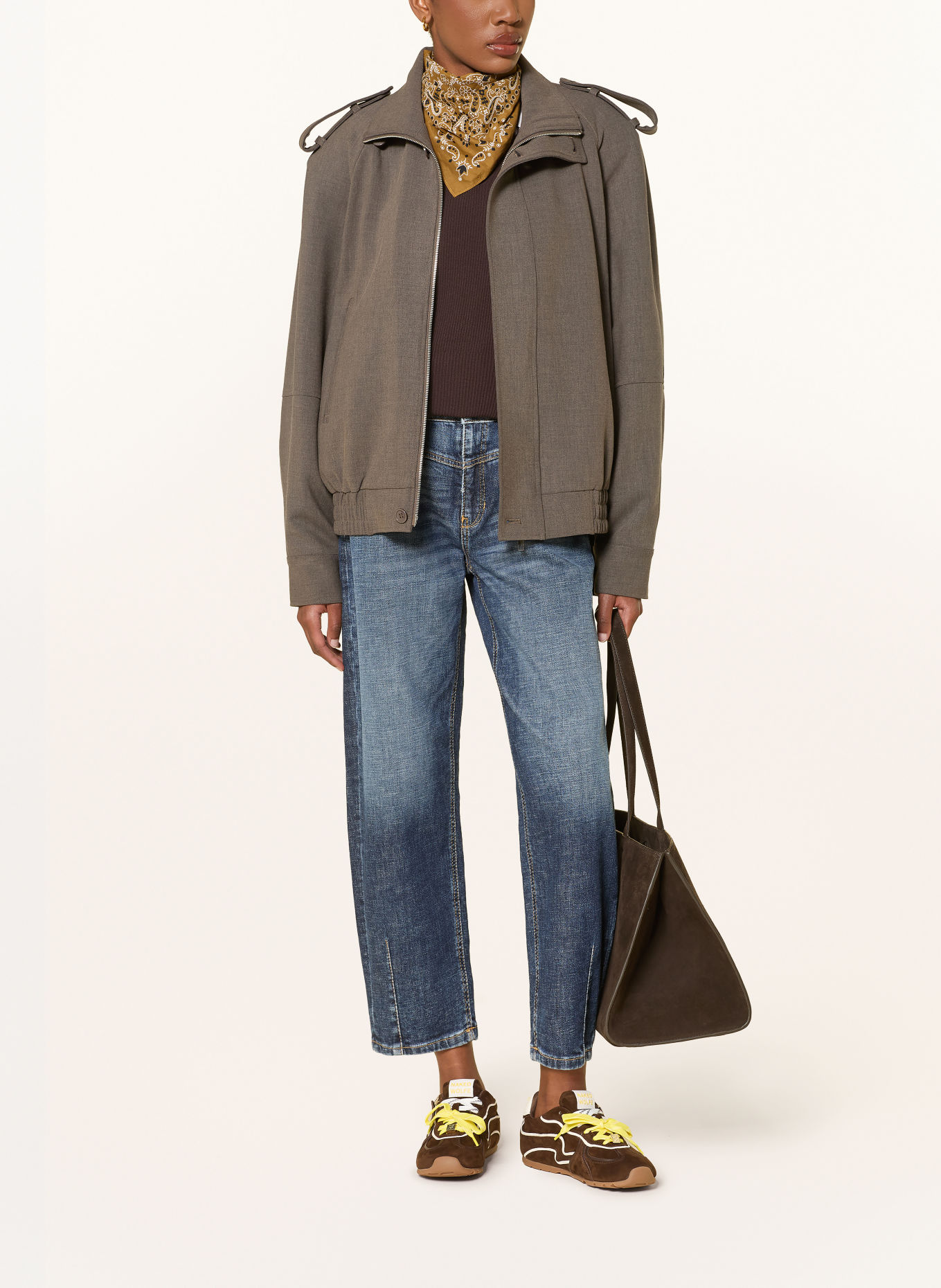 CAMBIO Barrel Jeans ELIN: 5061 rustic dark cross