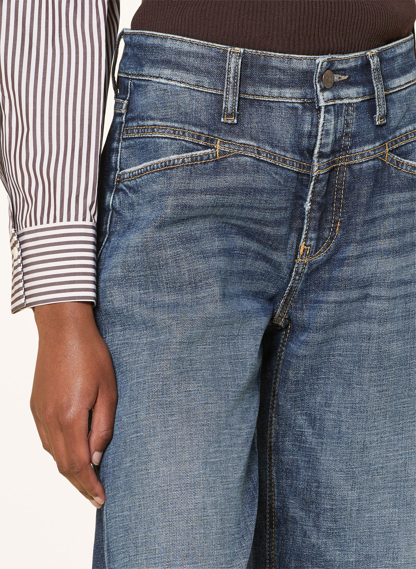 CAMBIO Barrel Jeans ELIN: 5061 rustic dark cross