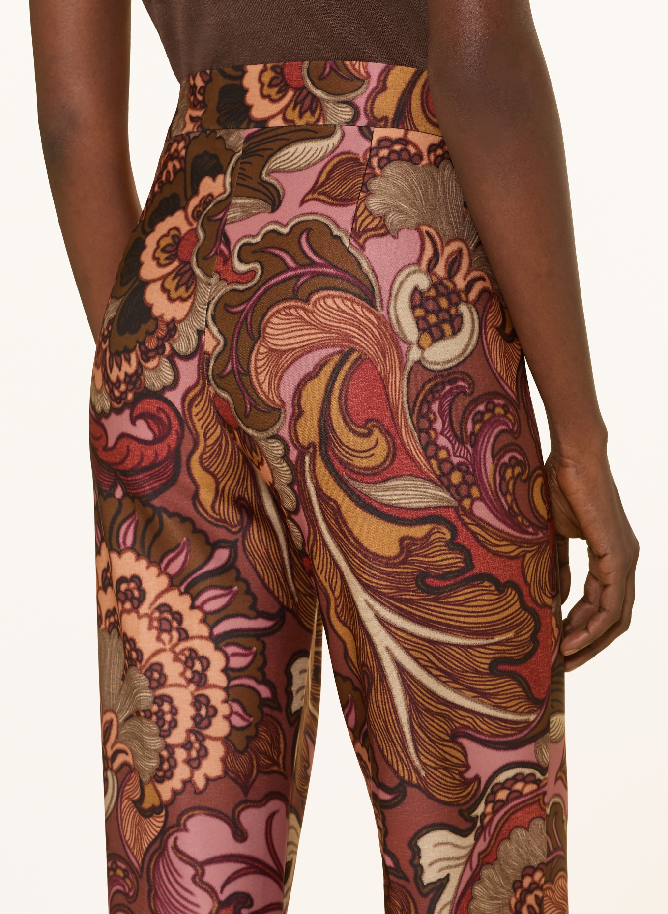 CAMBIO Hose FRANCIS: BRAUN / ROSÉ / ROT
