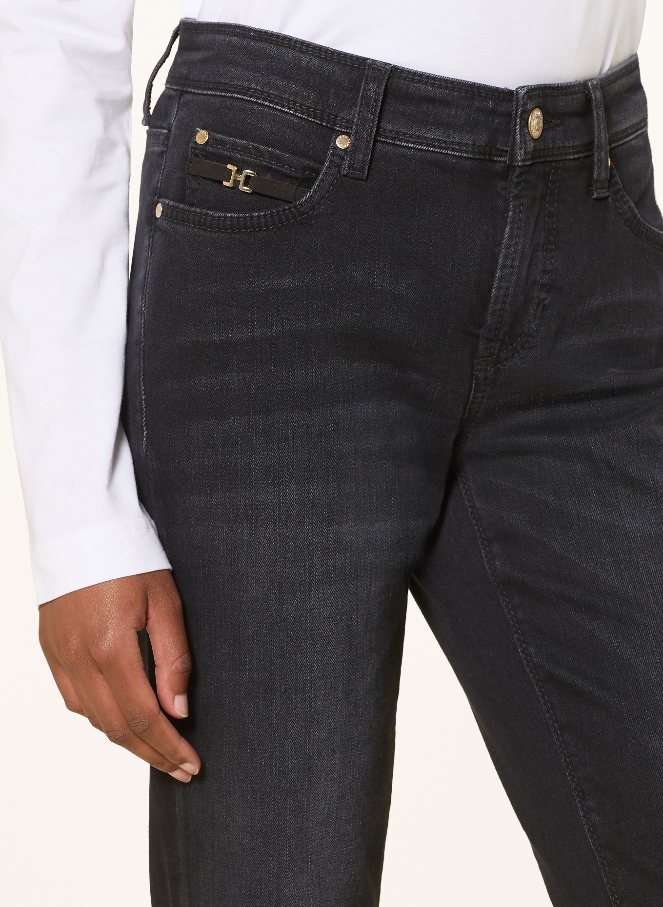 CAMBIO PIPER Cropped Jeans: 5112 modern dark