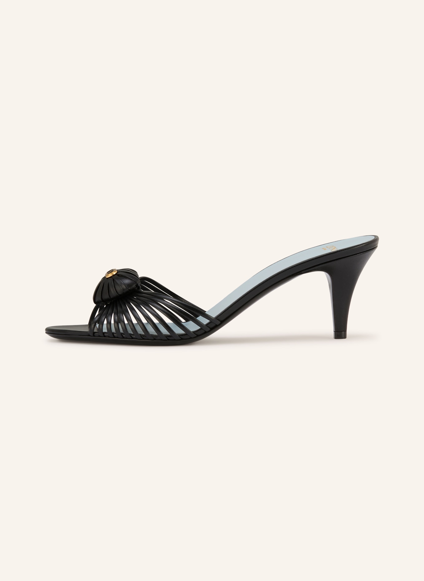 VALENTINO GARAVANI Mules COEUR ROYAL: SCHWARZ / GOLD