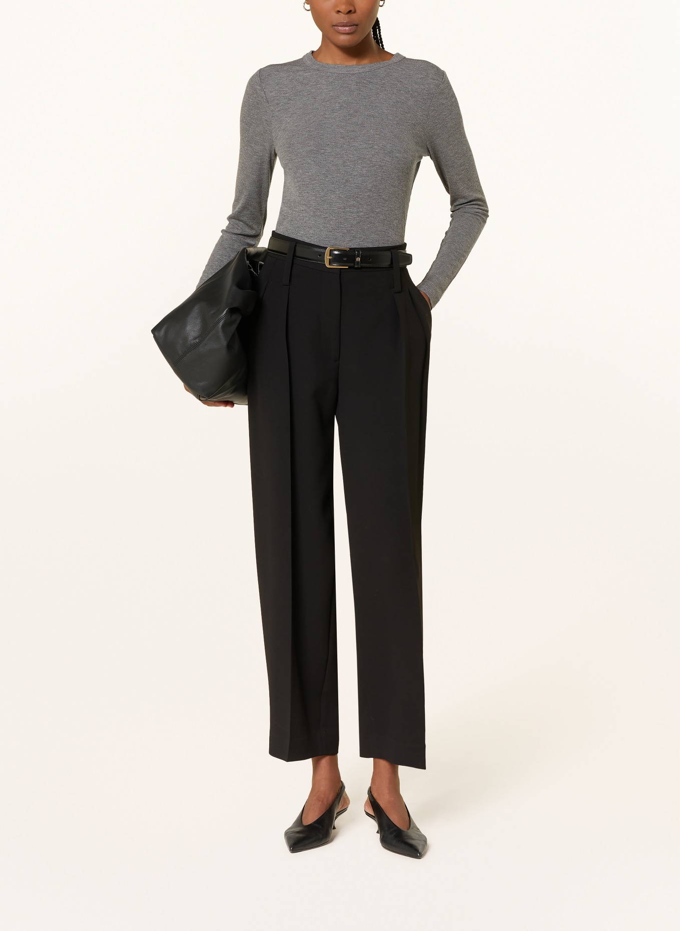 REISS Tričko s dlouhým rukávem ARABELLE: ŠEDÁ