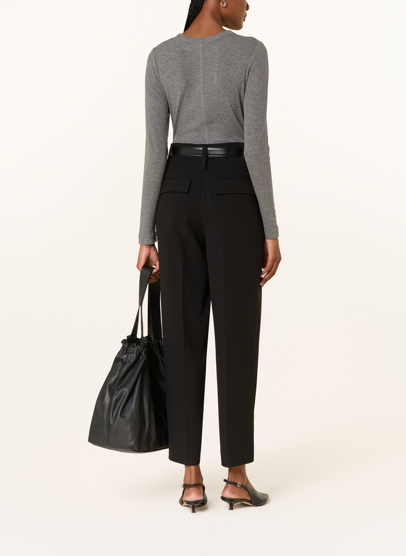 REISS Tričko s dlouhým rukávem ARABELLE: ŠEDÁ