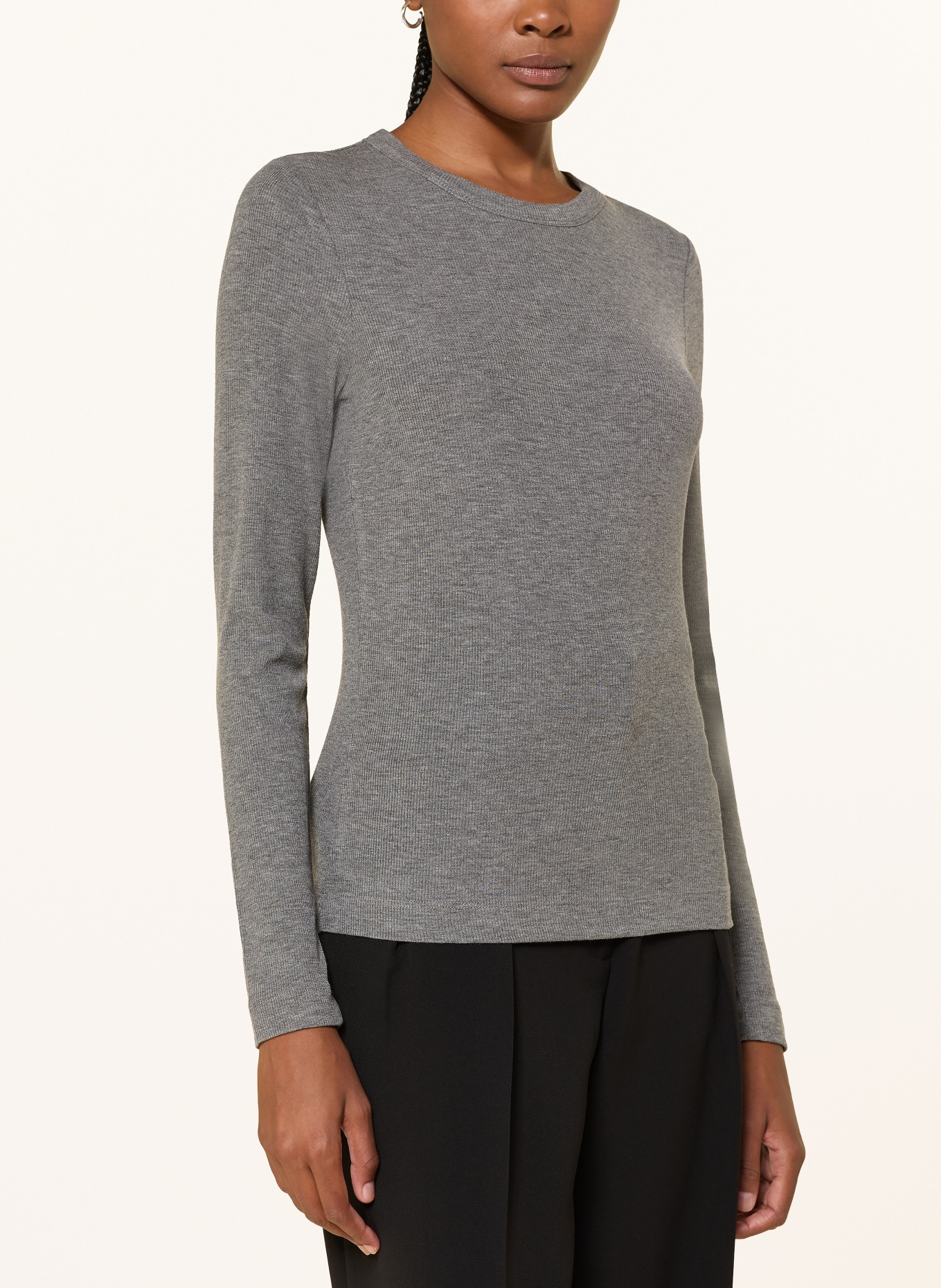 REISS Tričko s dlouhým rukávem ARABELLE: ŠEDÁ