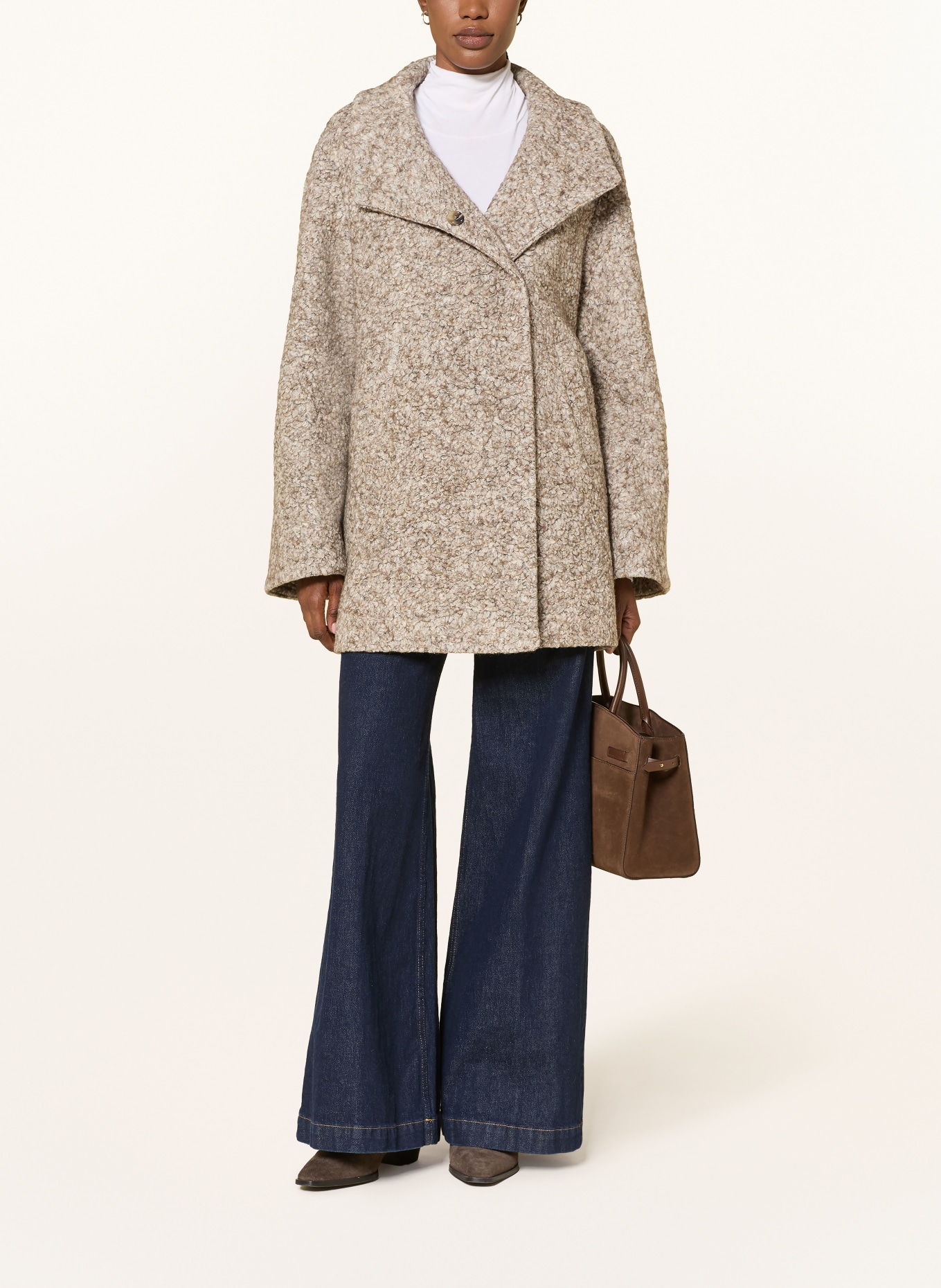 lilienfels Plush coat: CREAM / BROWN
