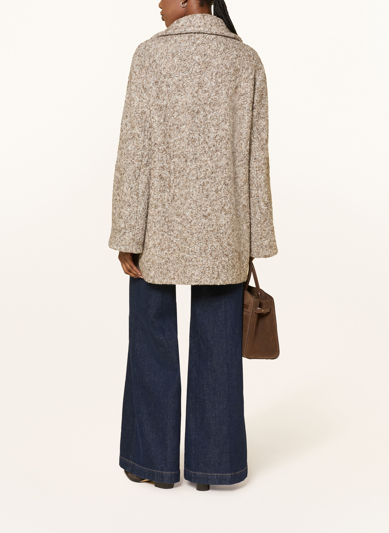 lilienfels Plush coat: CREAM / BROWN