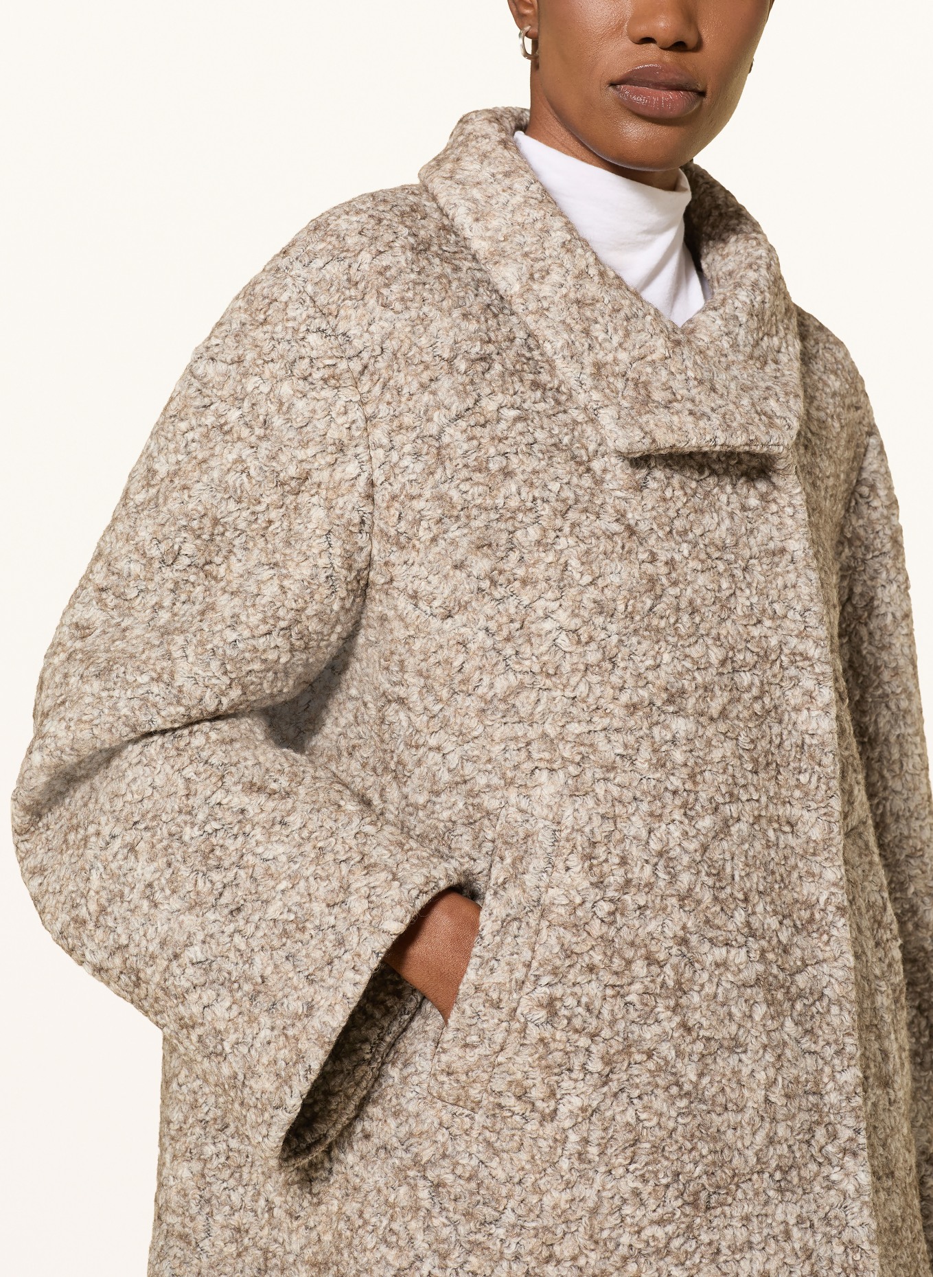 lilienfels Plush coat: CREAM / BROWN
