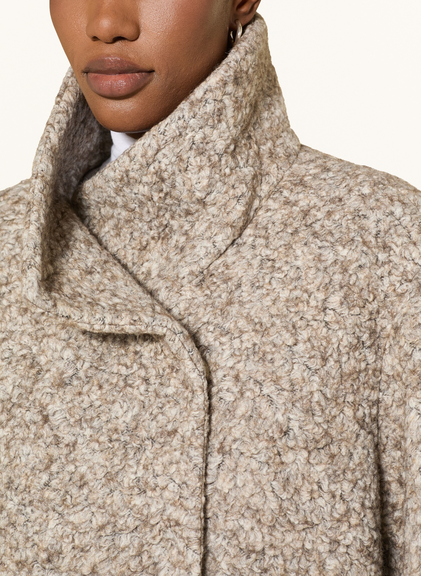 lilienfels Plush coat: CREAM / BROWN