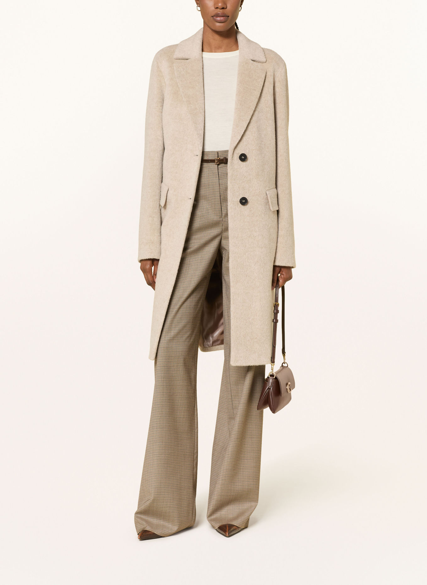 lilienfels Mantel mit Alpaka: BEIGE