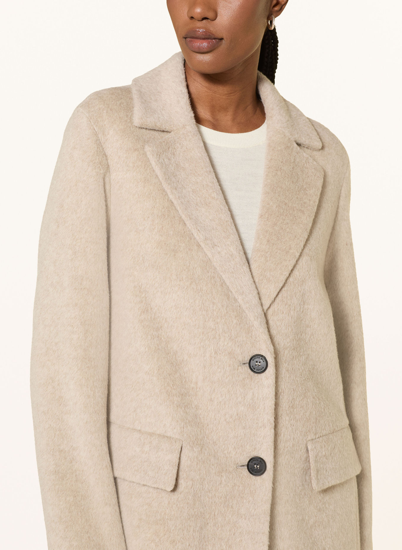 lilienfels Mantel mit Alpaka: BEIGE