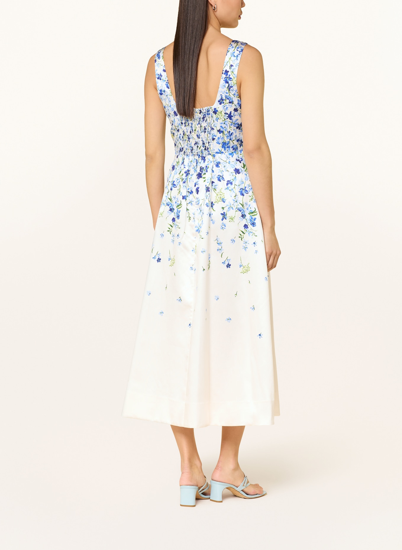 Phase Eight Satinkleid ORLA: ECRU / HELLBLAU / DUNKELBLAU