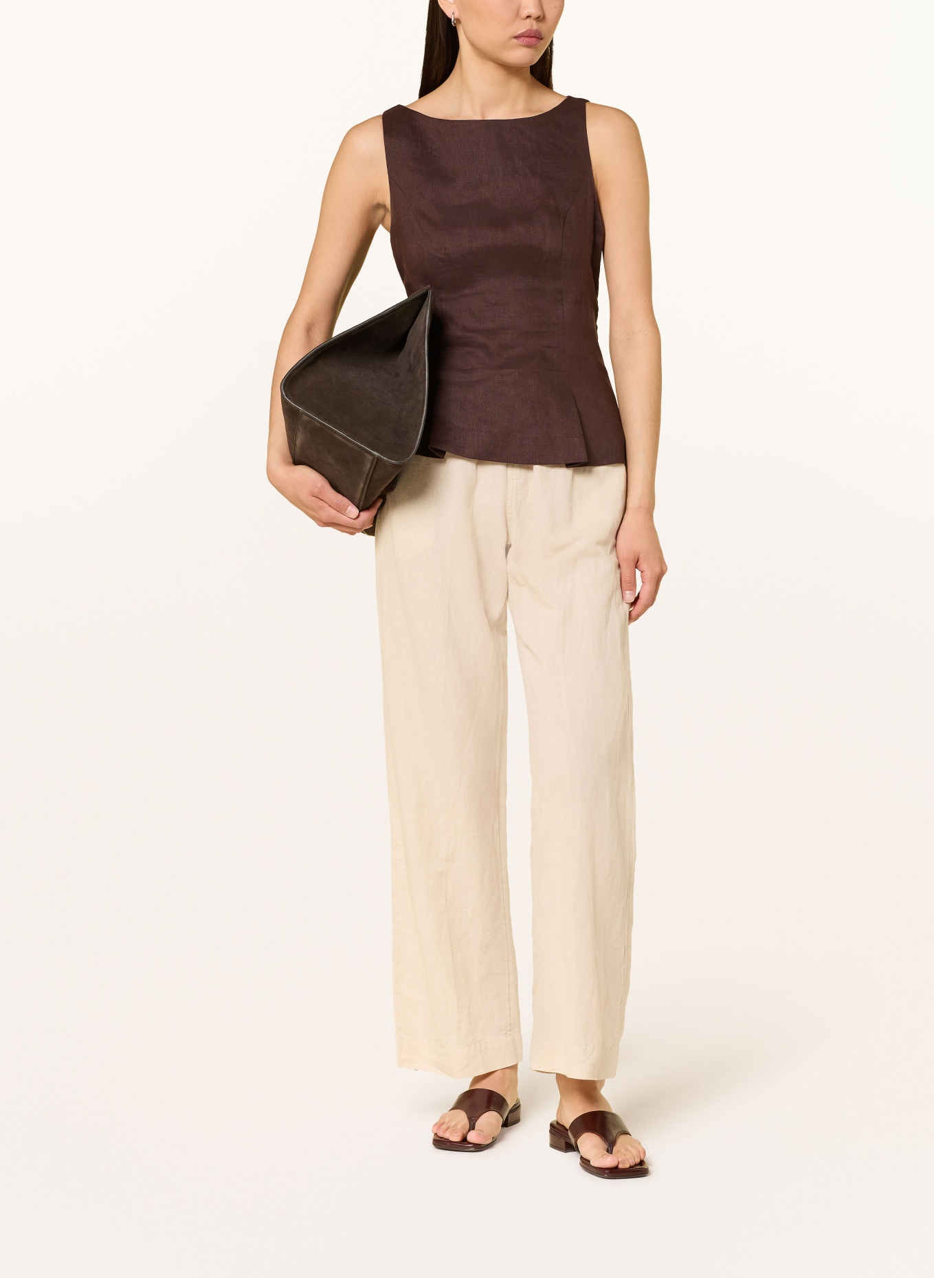 Phase Eight Leinentop ISABELLE: DUNKELBRAUN