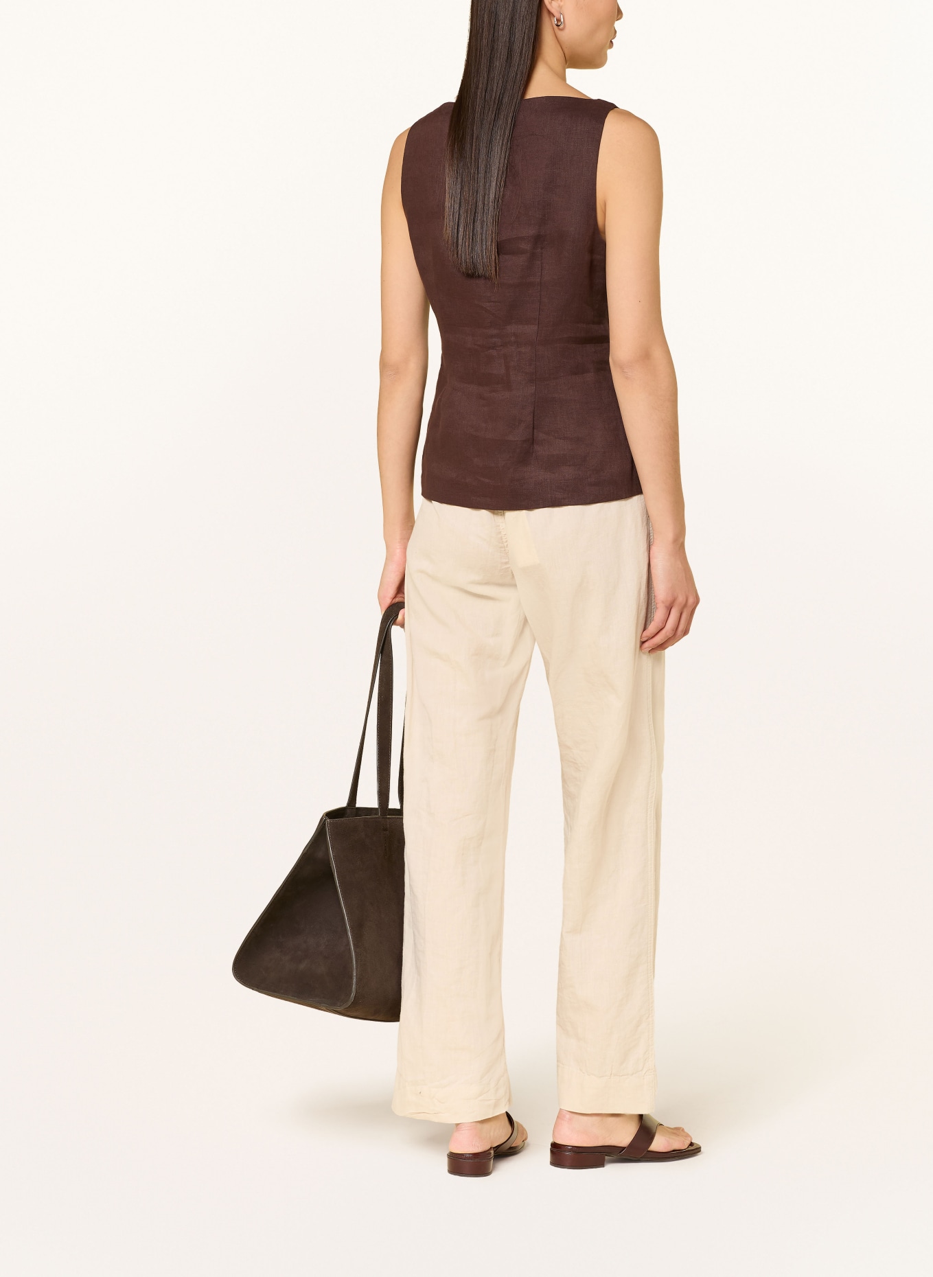 Phase Eight Leinentop ISABELLE: DUNKELBRAUN