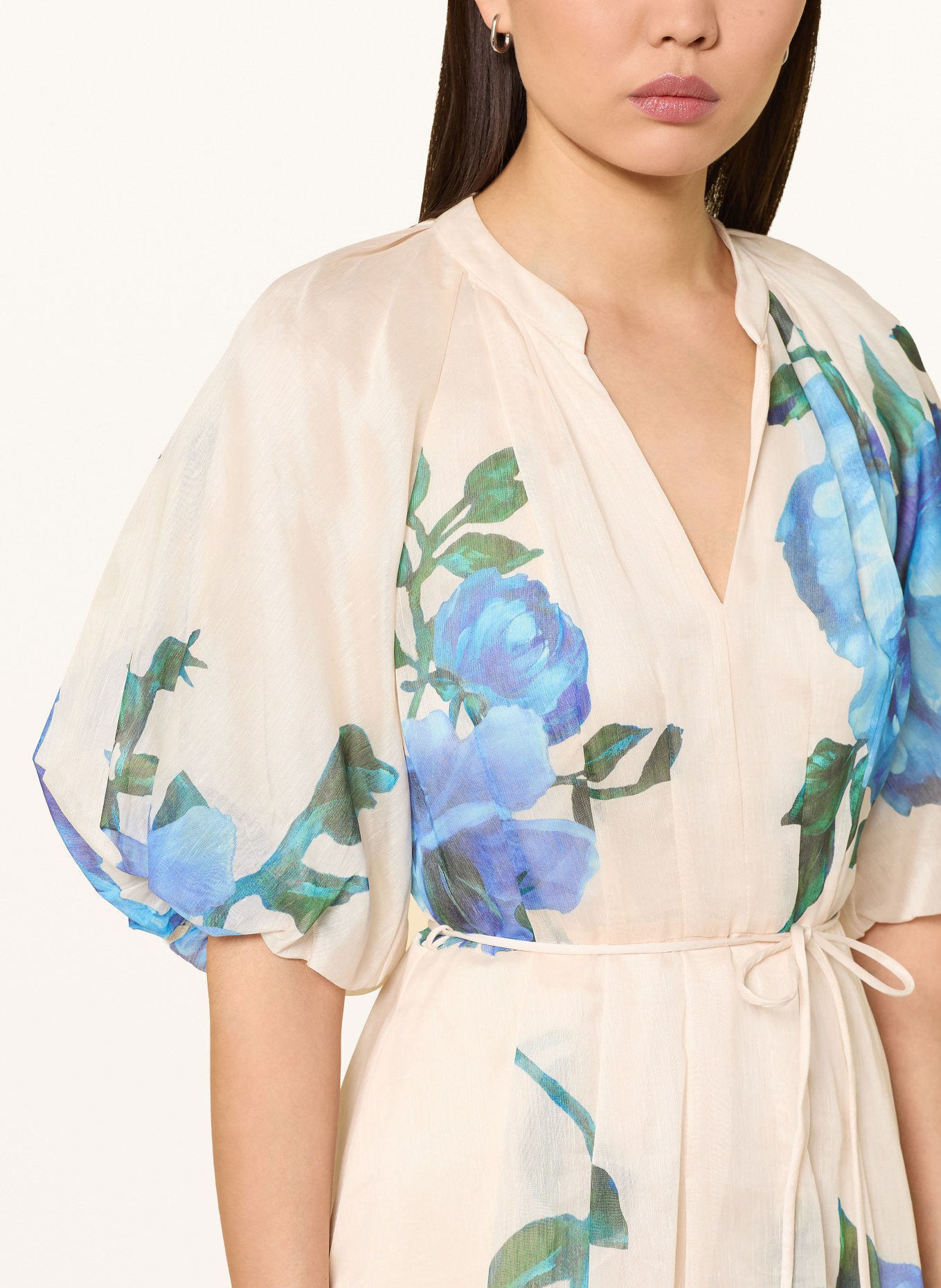 Phase Eight Kleid ADELINE mit Leinen: ECRU / GRÜN / BLAU